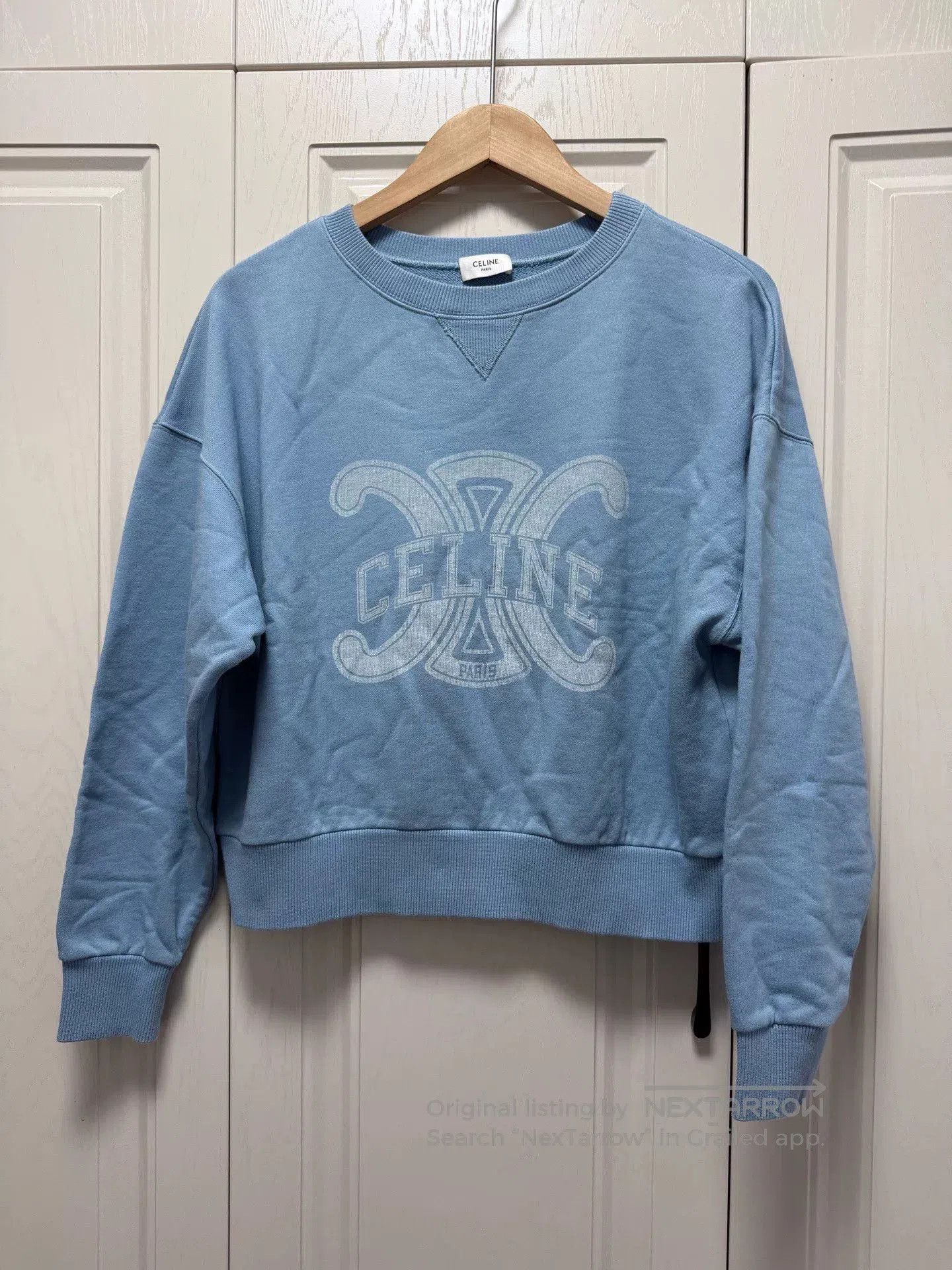 Celine Celine Triomphe Logo Pullover Sweatshirt. Size S / US 4 / IT 40 - 1 Thumbnail