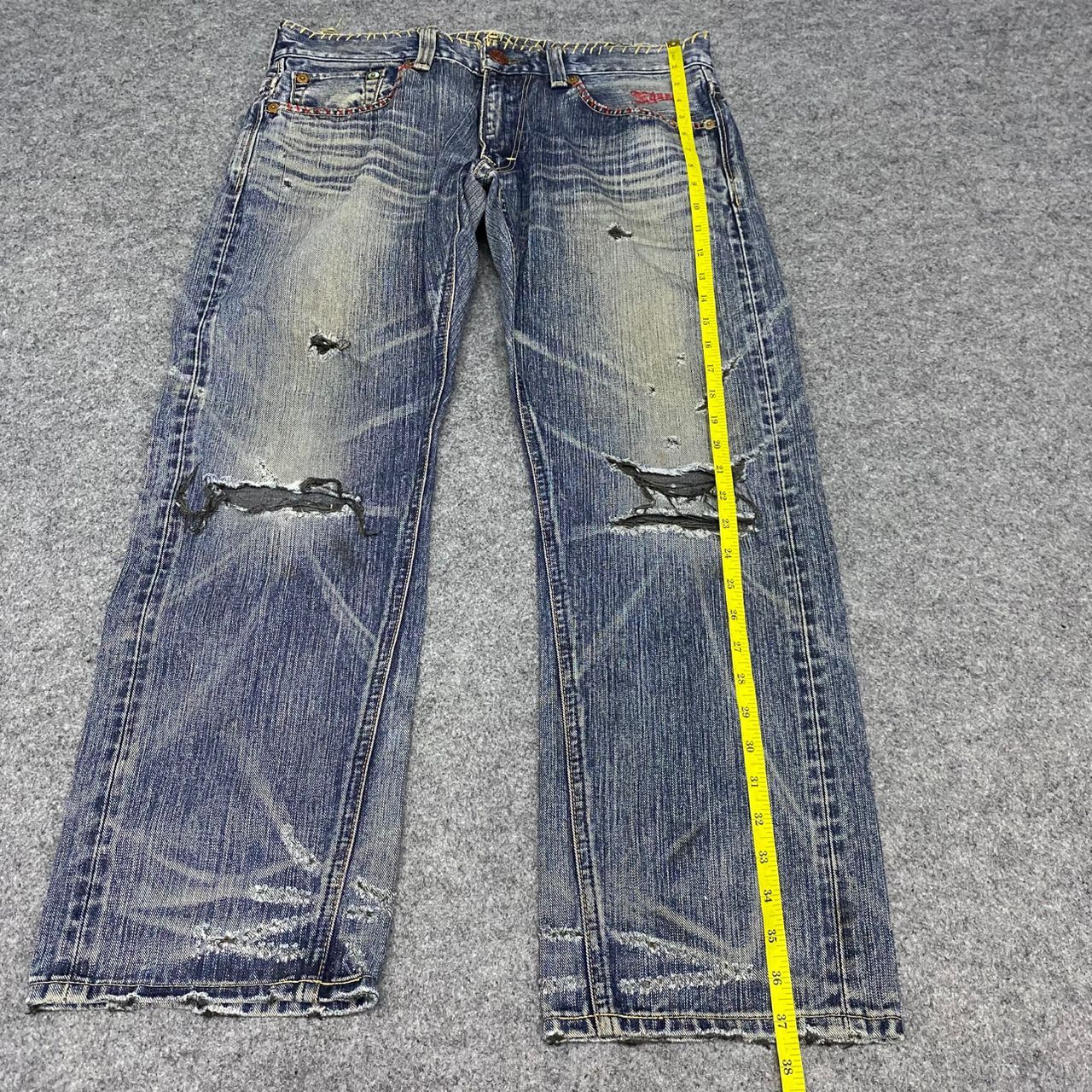 Edwin 💥Best Offer💥Vintage Edwin X Square Dark Distressed Denim Size US 36 / EU 52 - 3 Thumbnail