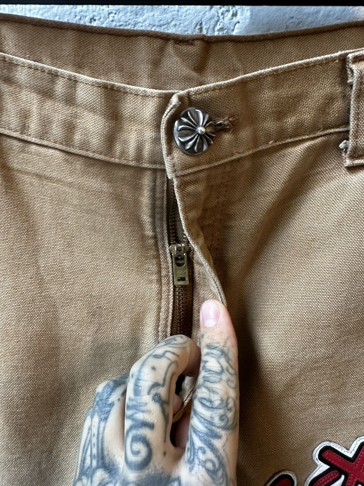 Chrome Hearts CHROME HEARTS CARPENTER CROSS & SEX PATCH JEANS 32 33 34 Size US 32 / EU 48 - 5 Thumbnail