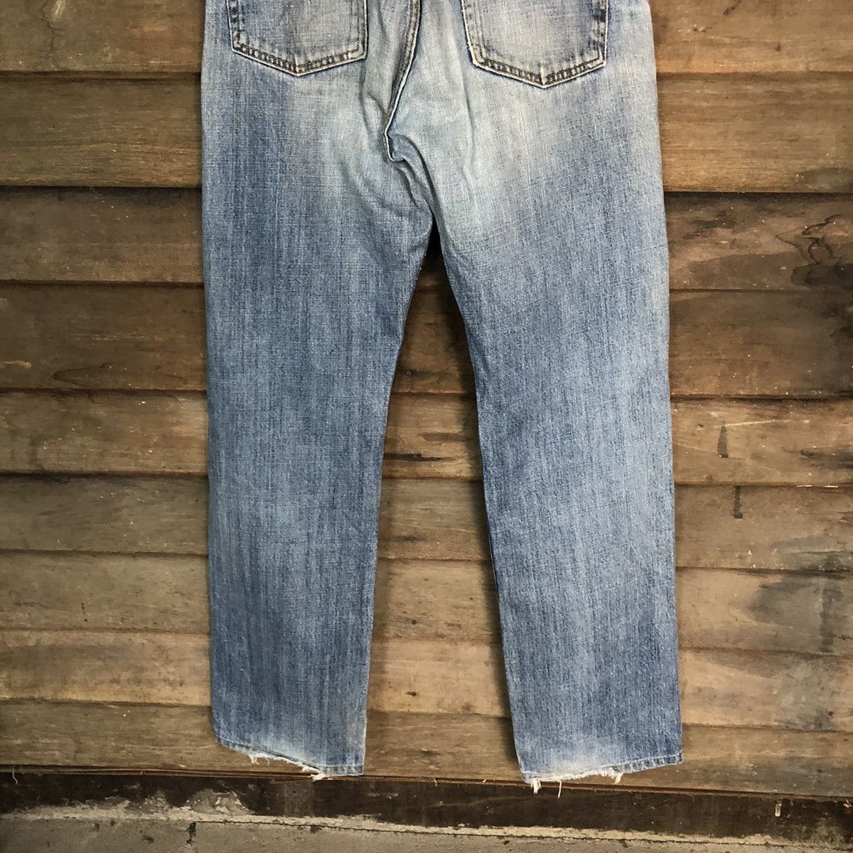 Japanese Brand Ring Denim vintage Blue Distressed ripped Denim Pants #7386 Size US 30 / EU 46 - 13 Thumbnail