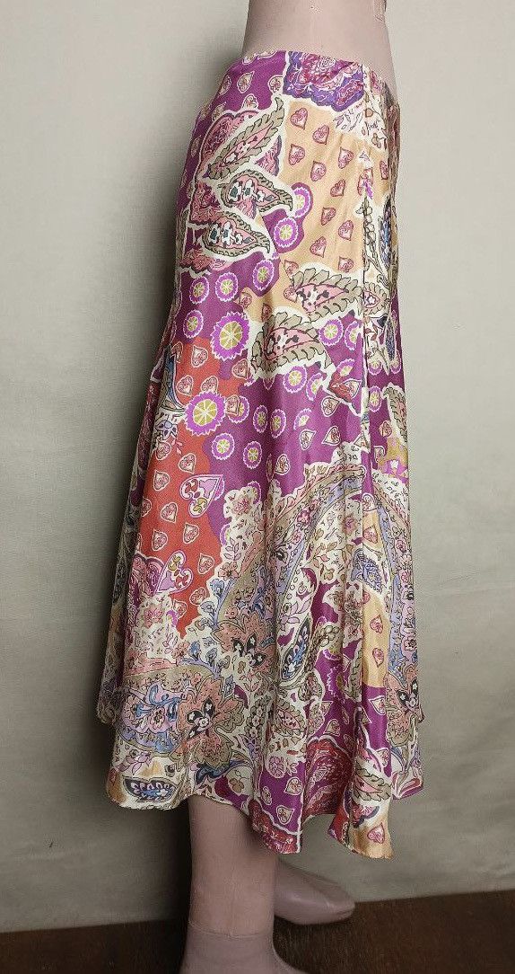 Lauren Ralph Lauren × Ralph Lauren Lauren Ralph Lauren Paisley Floral Silk Skirt Size XS Size 25" / US 0 / IT 36 - 3 Thumbnail