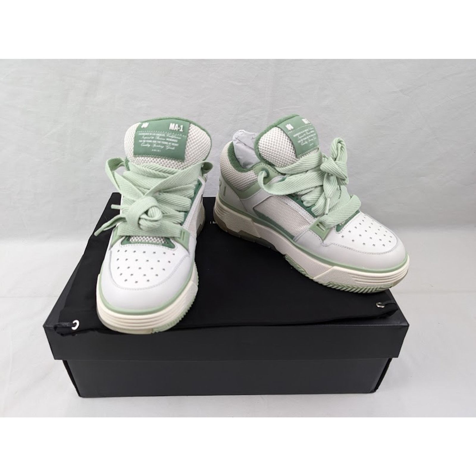 Amiri o1rshd1 MA-1 Low-Top Sneakers in White/Mint Size US 11 / EU 44 - 20 Thumbnail