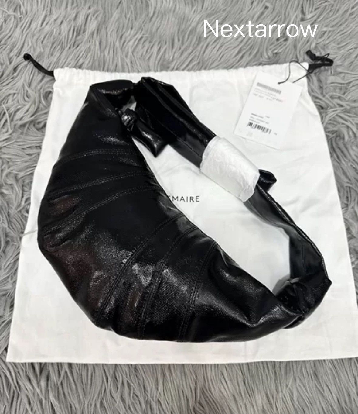 Lemaire LEMAIRE small coated croissant black croissant bag Size ONE SIZE - 2 Thumbnail