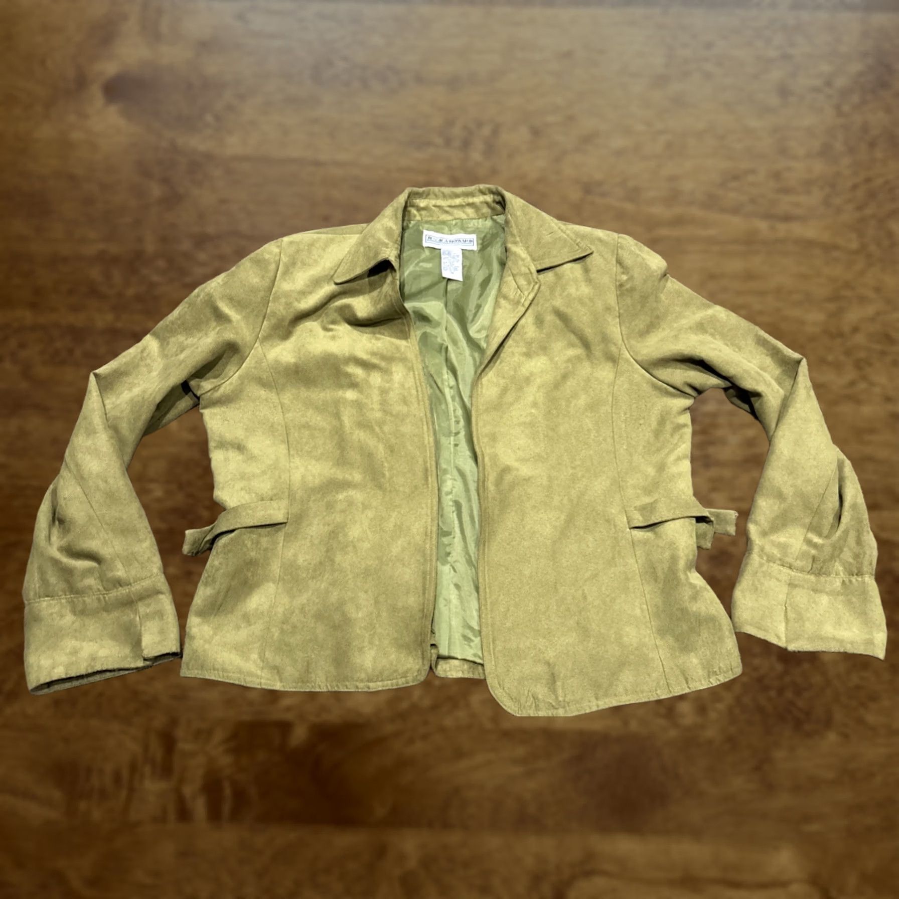 Vintage Jessica Howard Blazer Women 14 Green Polyester Open Lined A47 Jacket Size XL / US 12-14 / IT 48-50 - 1 Thumbnail