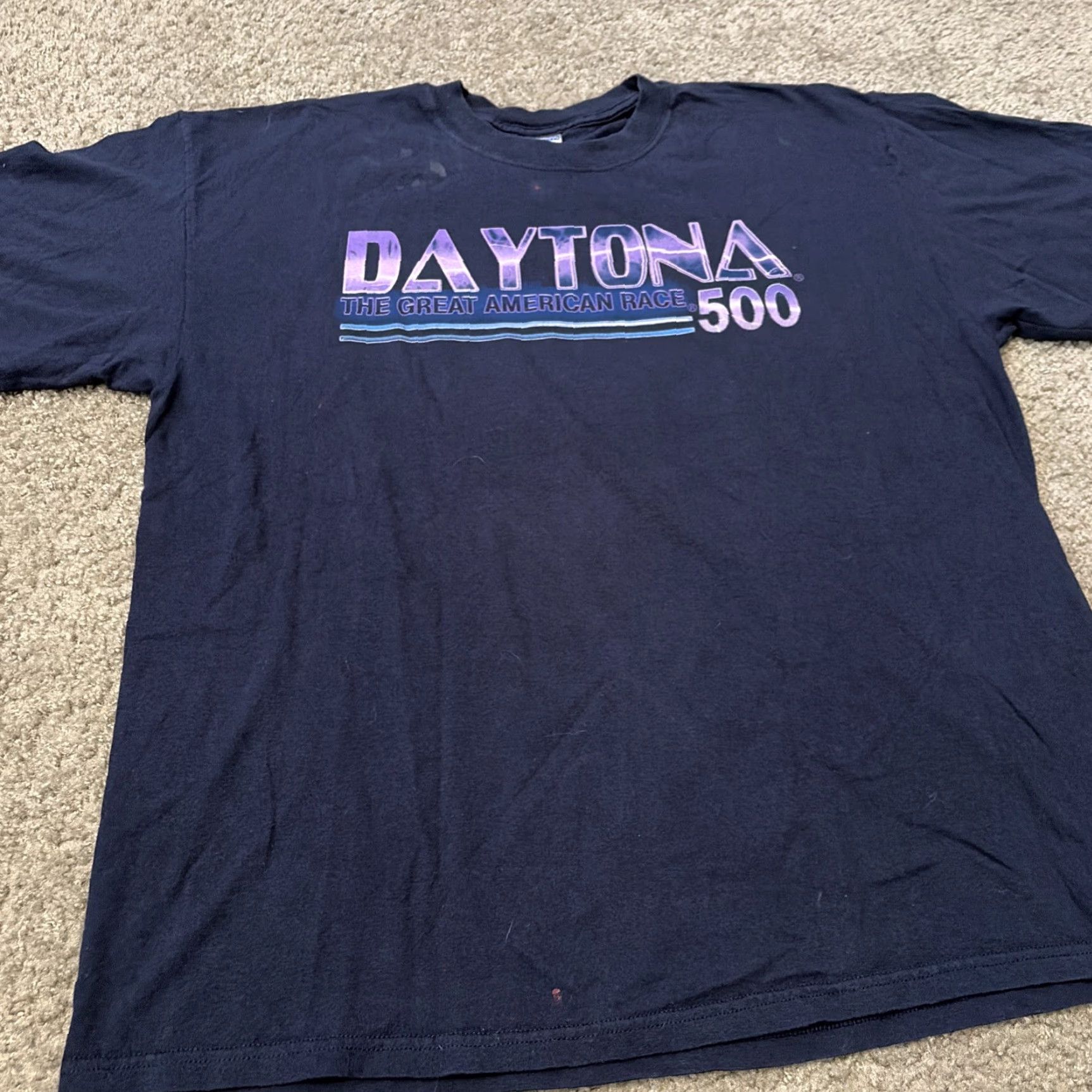 Gildan VINTAGE NASCAR T-Shirt Daytona 500 Racing Navy Blue XL Men Gildan Regular Size XL Size US XL / EU 56 / 4 - 6 Thumbnail