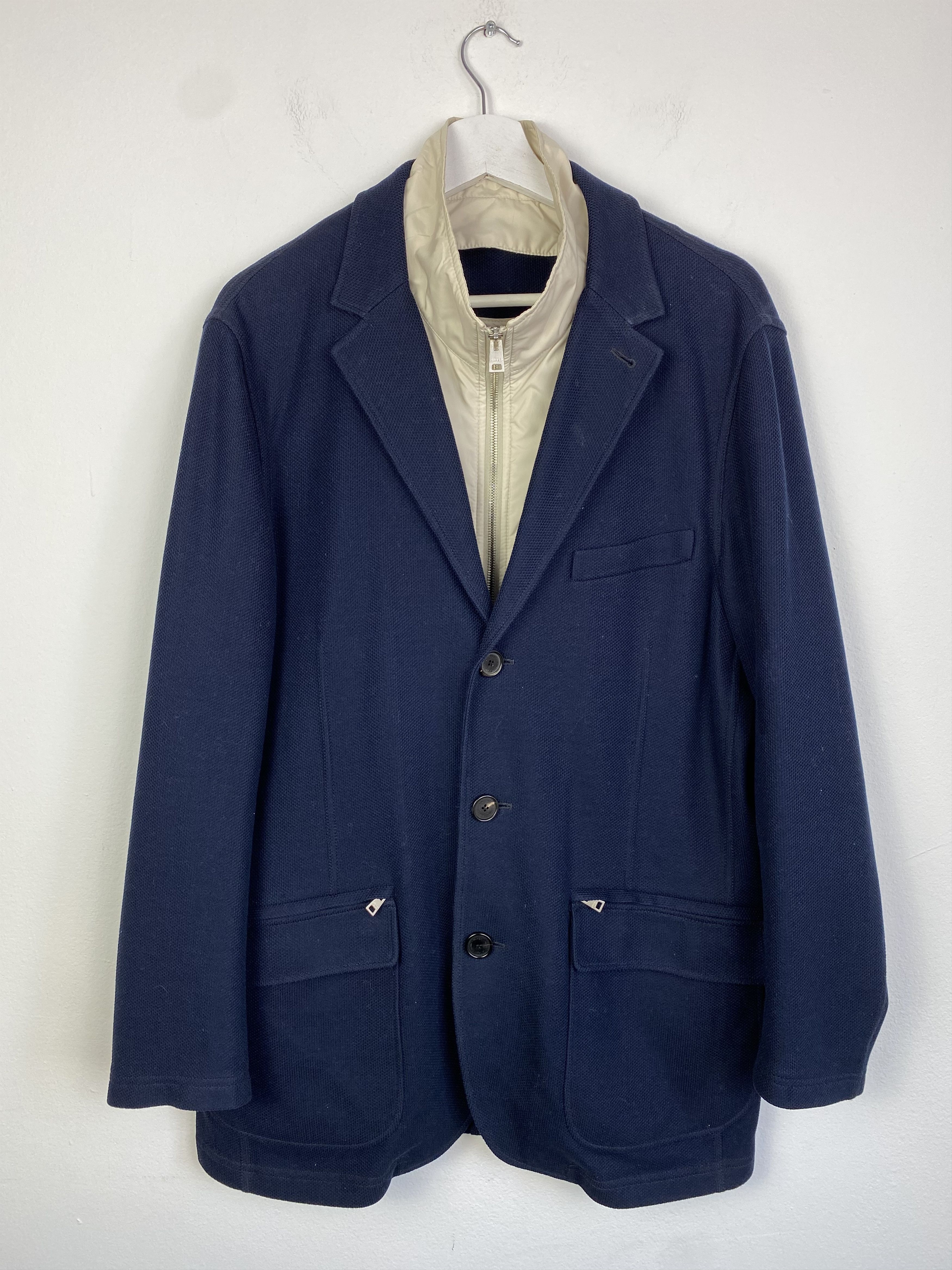 Allegri Milano Cotton Jersey Relaxed Fit Blazer Size 52