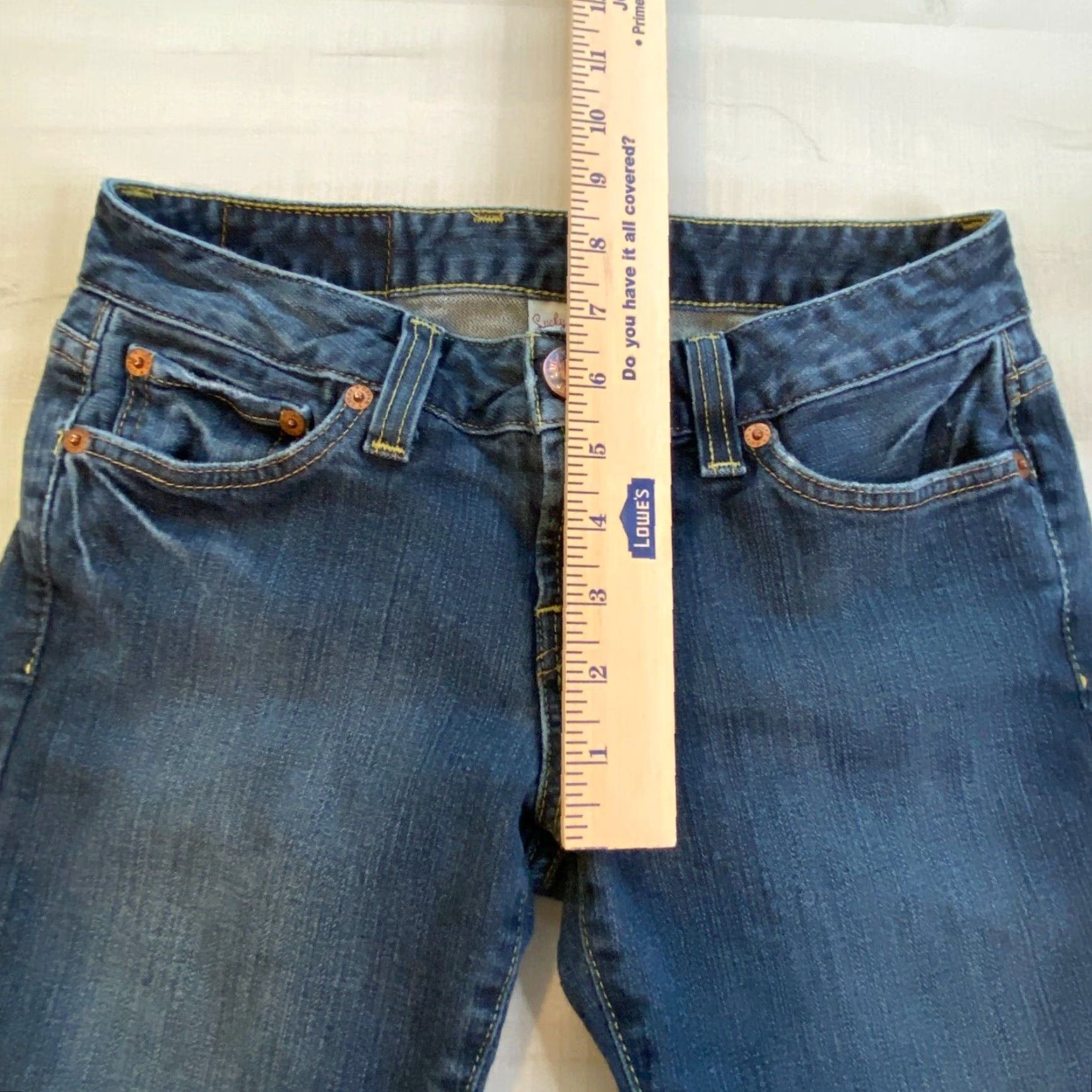 Lucky Brand Lucky Brand Women's Cropped Dark Blue Jeans 0/25 Size 25" / US 0 / IT 36 - 6 Thumbnail