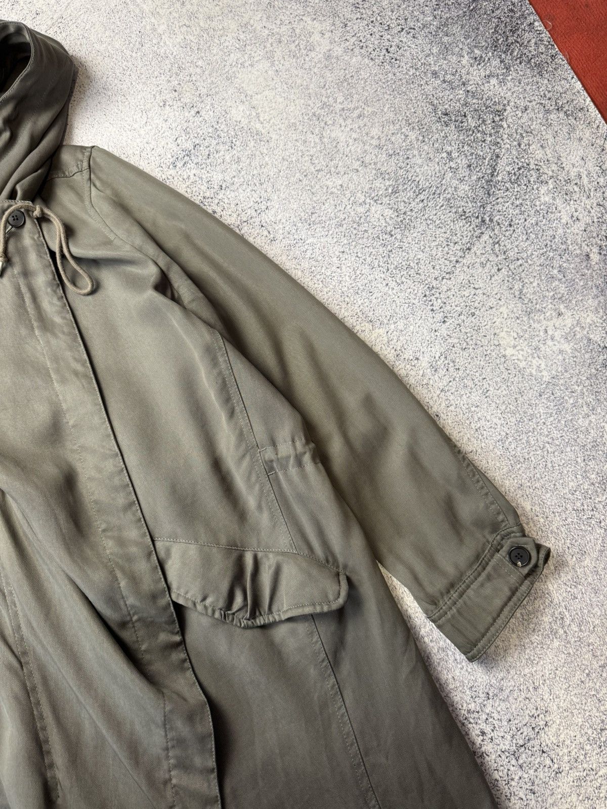 Allsaints Vintage ALLSAINTS PORTERE KHAKI PARKA COAT Japanese Y2K Size L / US 10 / IT 46 - 10 Thumbnail