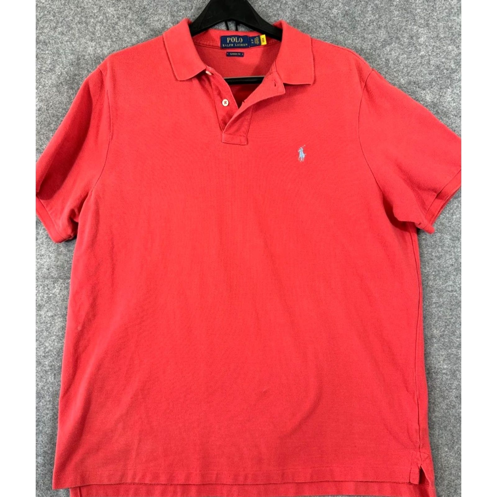 Polo Ralph Lauren Polo Ralph Lauren Polo Shirt Mens XL Red Button Front Classic Fit Short Sleeve Pony Logo Size US XL / EU 56 / 4 - 2 Thumbnail