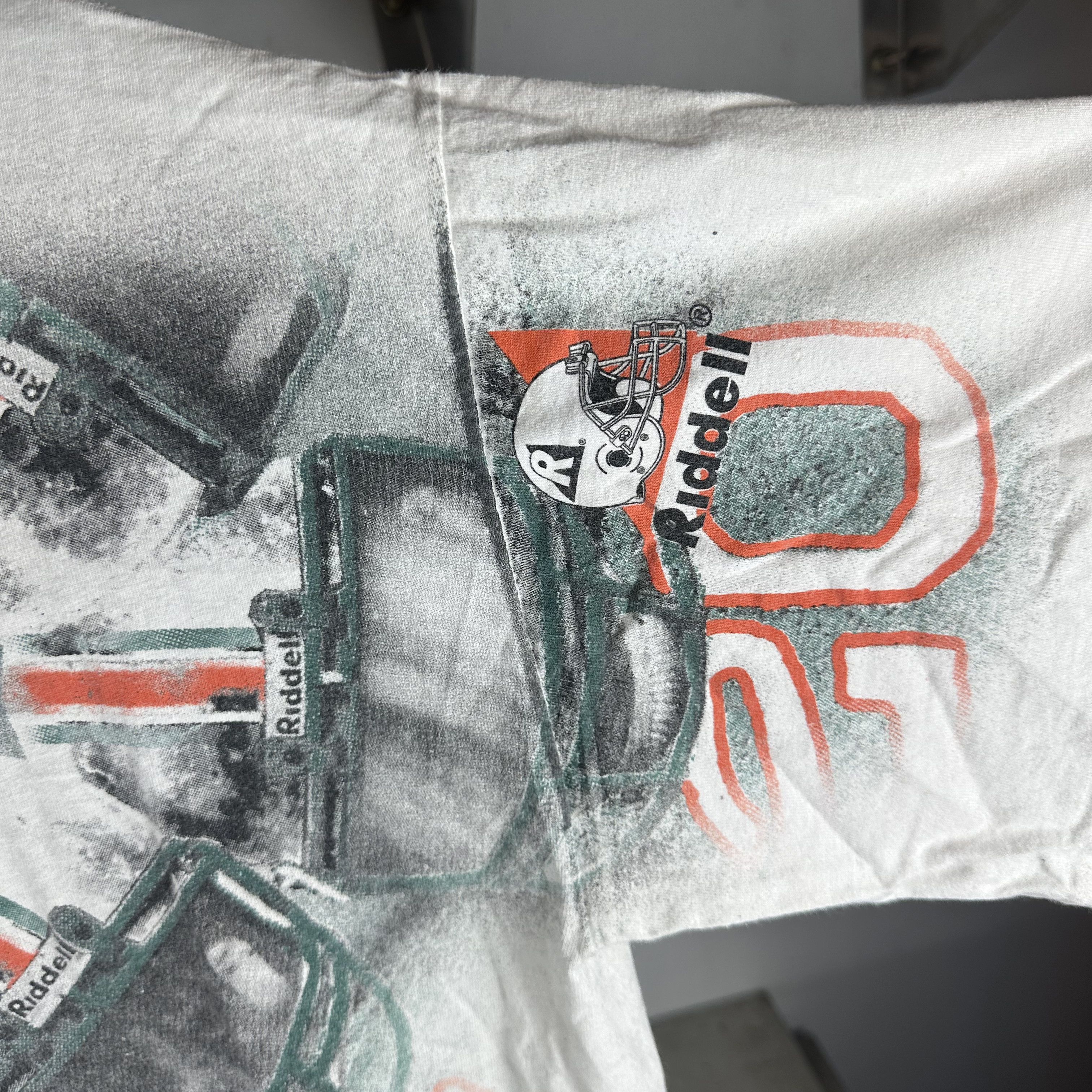 Vintage ​Vintage 1996 Miami Dolphins NFL AOP Double Sided T-shirt Size US XL / EU 56 / 4 - 9 Thumbnail