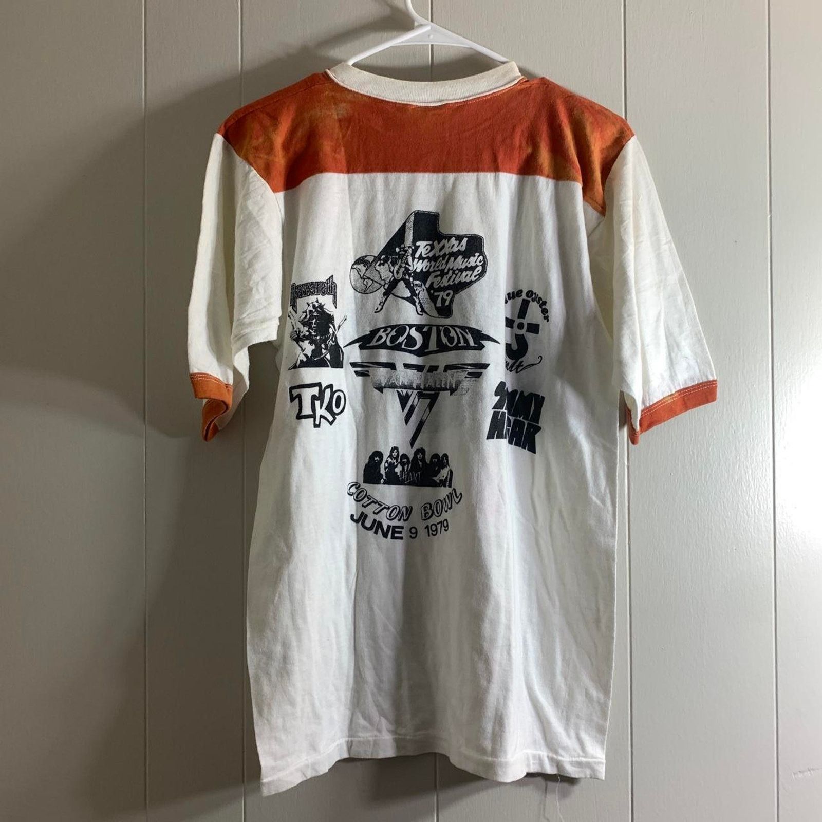 Vintage 1979 BOSTON VAN HALEN SAMMY HAGAR TKO double sided tee shirt Size US M / EU 48-50 / 2 - 7 Thumbnail