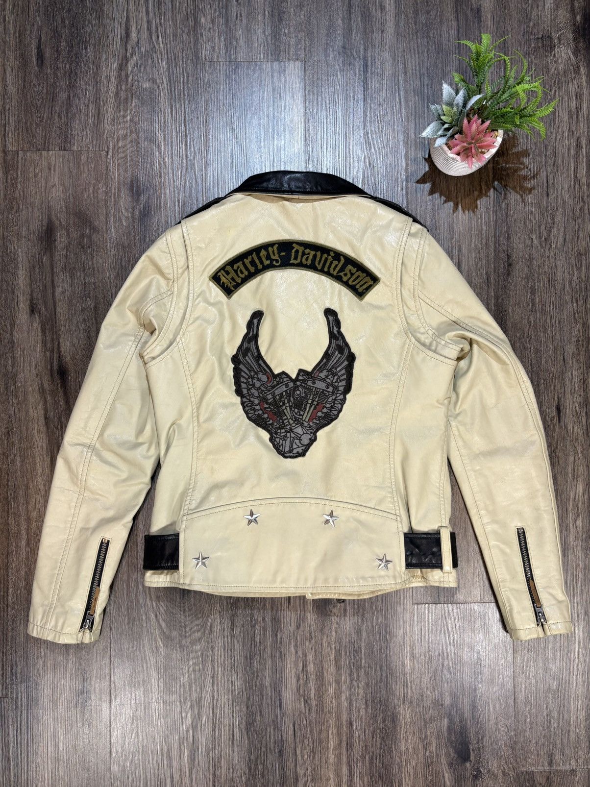 Harley Davidson Harley Davidson Women's Natalya Biker Leather Jacket Size XS / US 0-2 / IT 36-38 - 10 Thumbnail