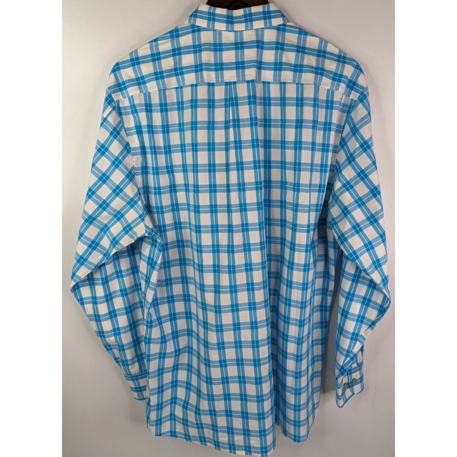 Tommy Bahama Tommy Bahama Blue Checkered Pima Cotton Long Sleeve Button Up Shirt Mens Large Size US L / EU 52-54 / 3 - 4 Thumbnail
