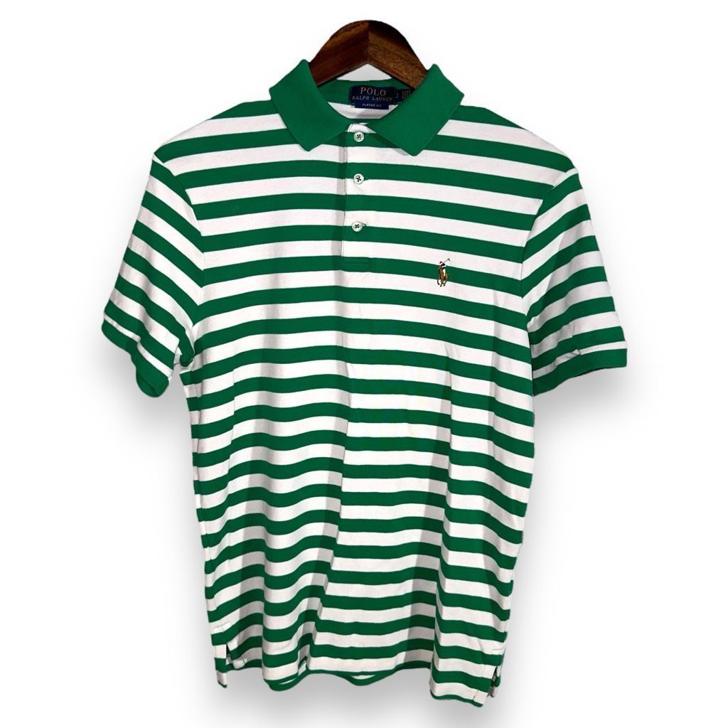 Polo Ralph Lauren Polo Ralph Lauren Green & White Flesh Pony Polo Shirt Size S Size US S / EU 44-46 / 1 - 1 Thumbnail