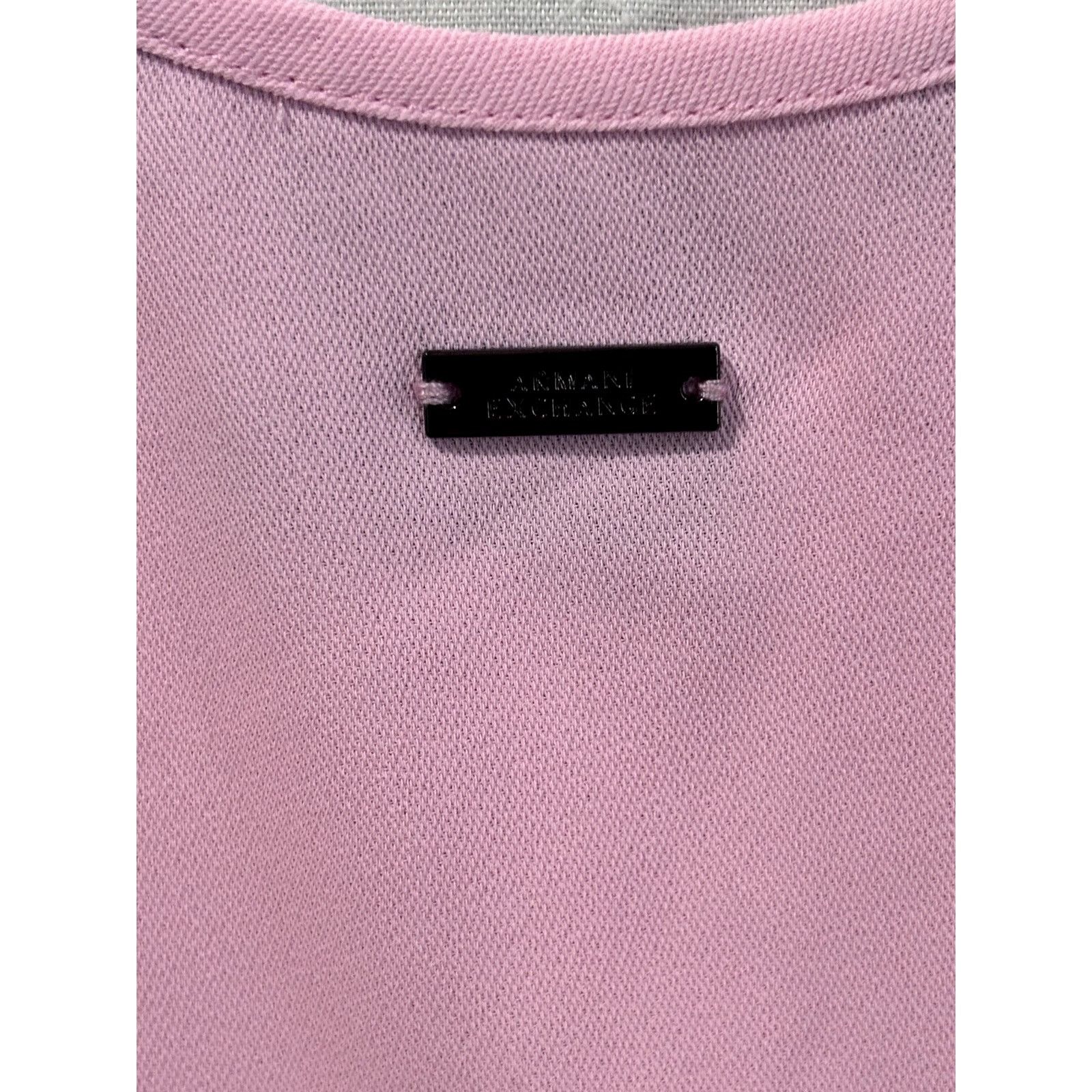 Armani Exchange ARMANI EXCHANGE Women's Pink Ruffle Cold Shoulder Top Size S / US 4 / IT 40 - 5 Thumbnail