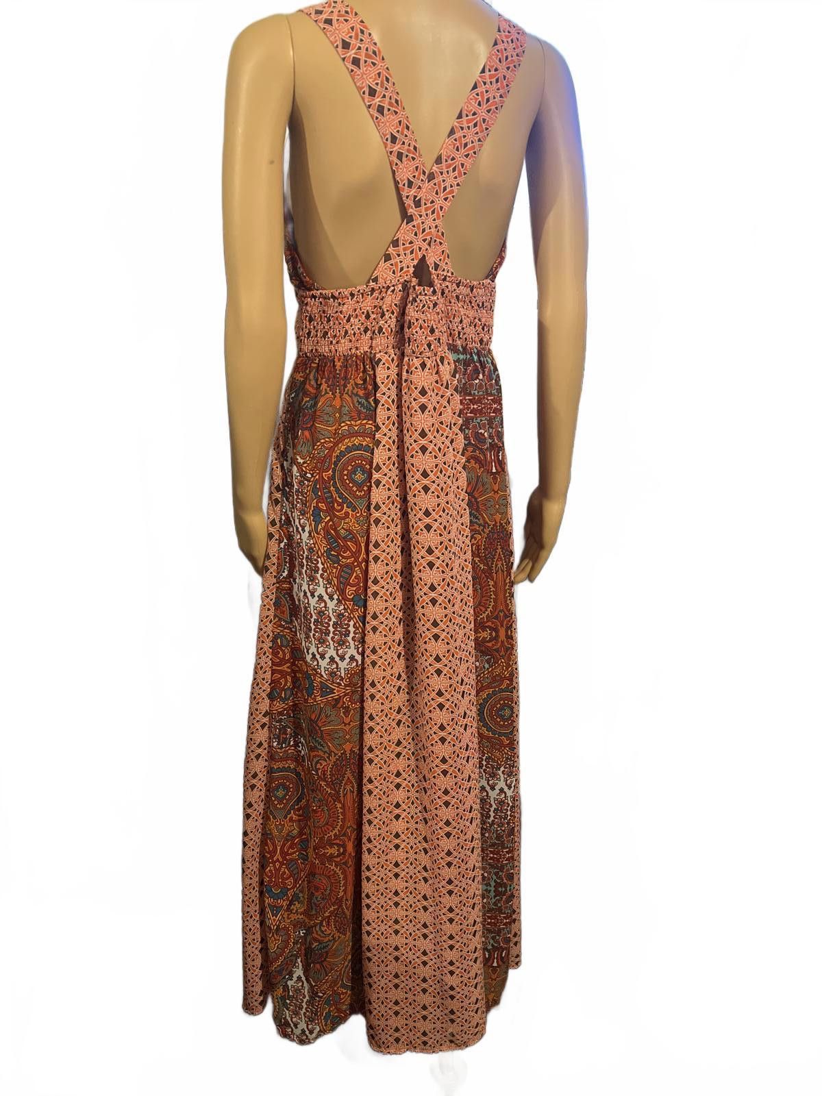 Other Women's Bohemian Style Maxi Dress with Paisley Geometric L Size L / US 10 / IT 46 - 4 Thumbnail
