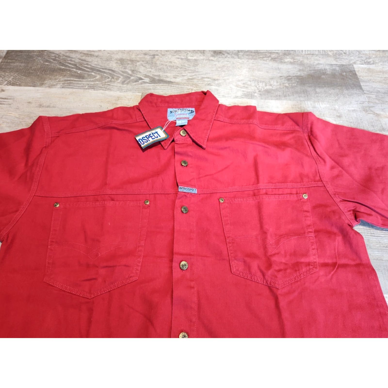 YOKE VINTAGE Introspect Western Long Sleeve Button Up Shirt Mens L Red Cowboy 90s Size US L / EU 52-54 / 3 - 4 Thumbnail