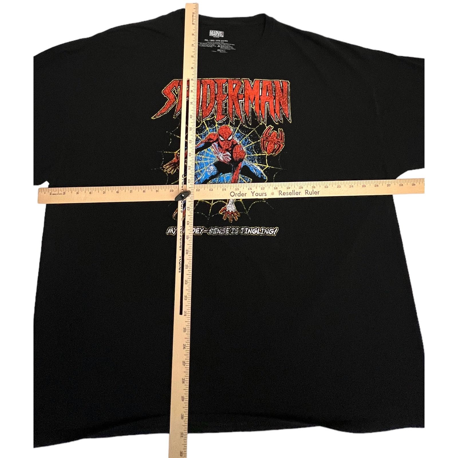 Marvel Comics Spiderman My Spidey Sense Is Tingling Black shirt 3XL Size US XXL / EU 58 / 5 - 7 Thumbnail