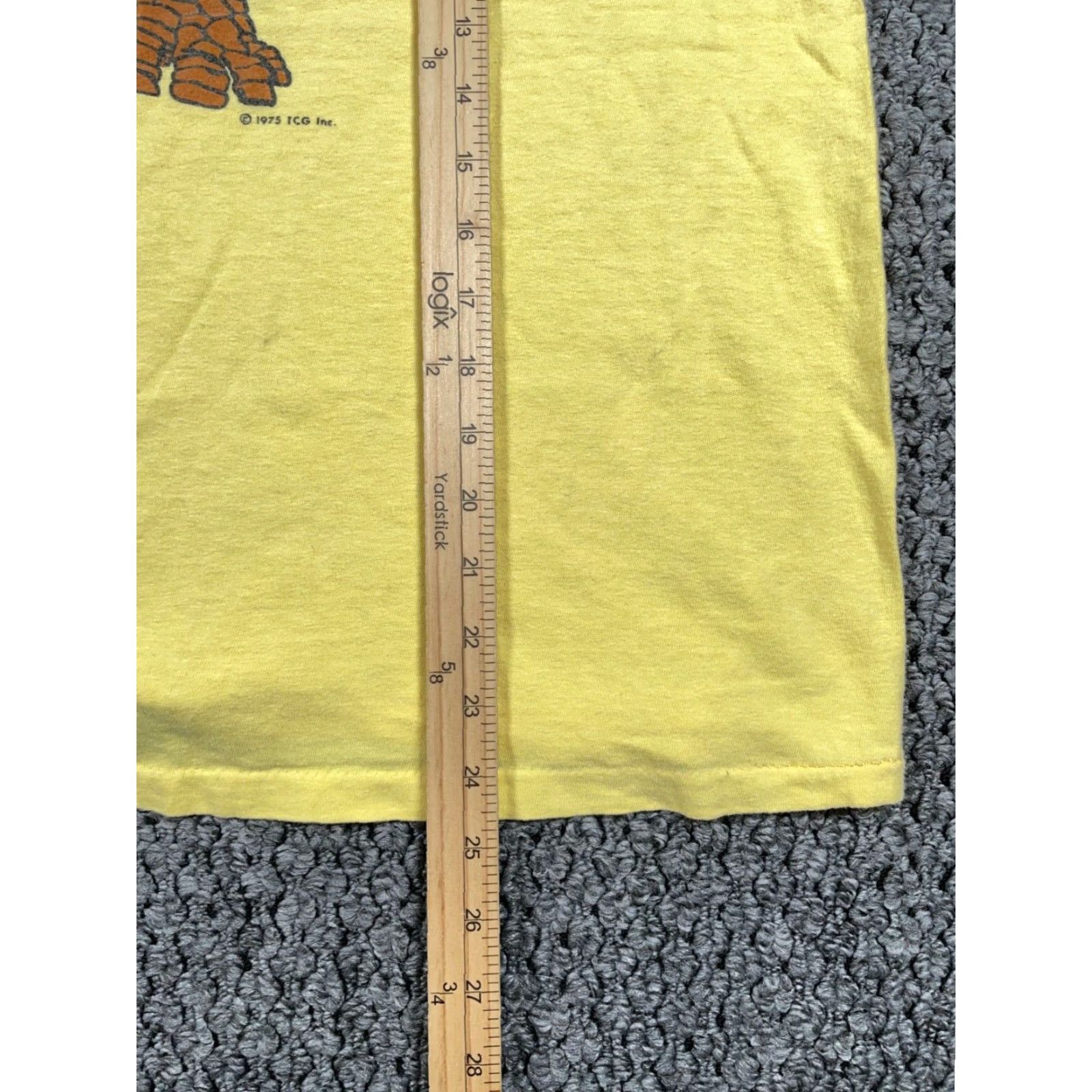 Vintage VINTAGE 1975 Marvel Fantastic Four The Thing Ringer T-Shirt Adult Large Yellow Graphic Print 70s Mens Size US L / EU 52-54 / 3 - 7 Thumbnail