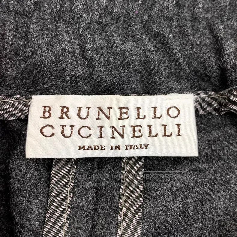 Brunello Cucinelli Brunello Cucinelli Dark gray beaded wool casual long pants Size US 26 / EU 42 - 5 Thumbnail