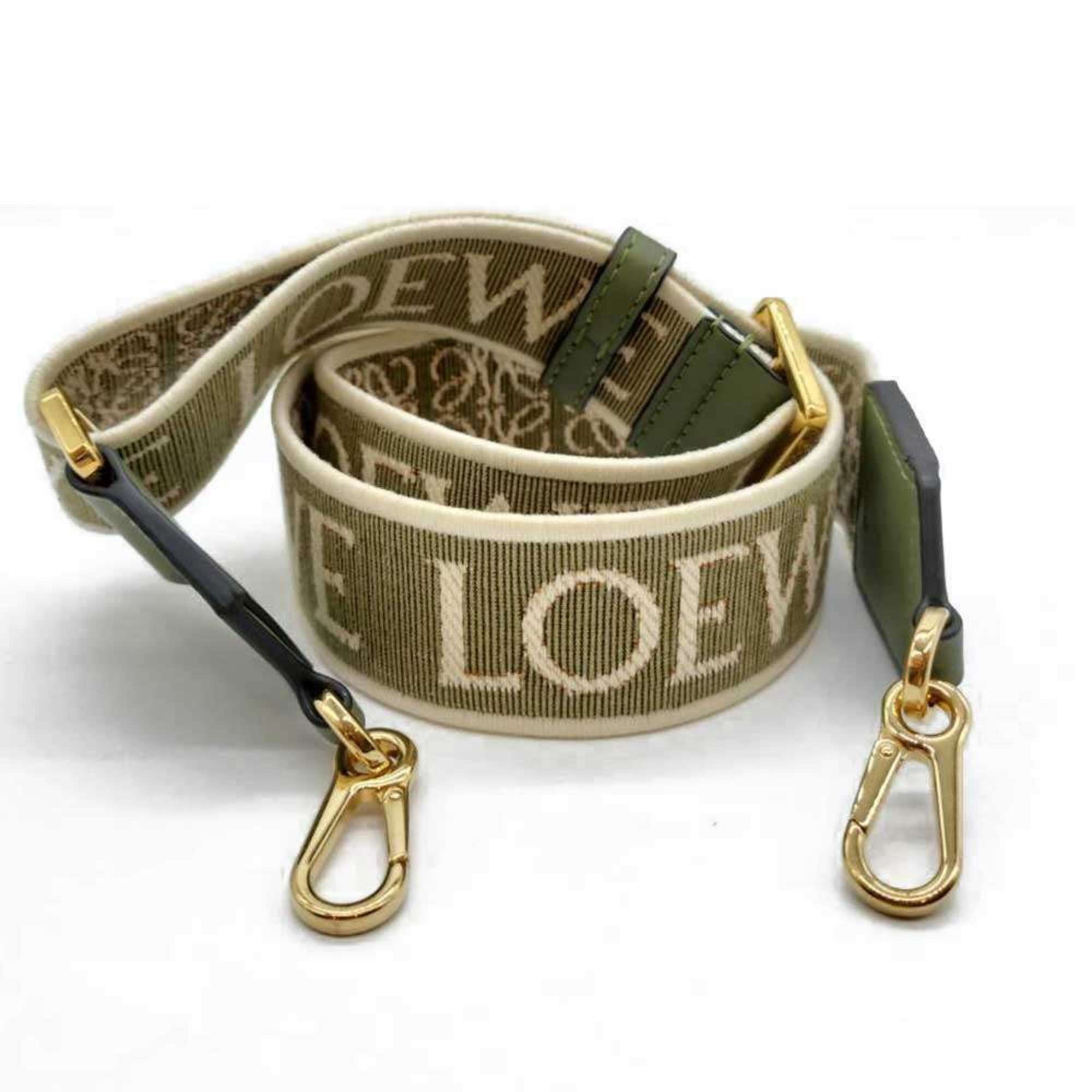 Loewe Loewe Shoulder Strap Belt, Khaki Green Calf Leather, Anagram Pattern, Women's LOEWE Size ONE SIZE - 1 Thumbnail
