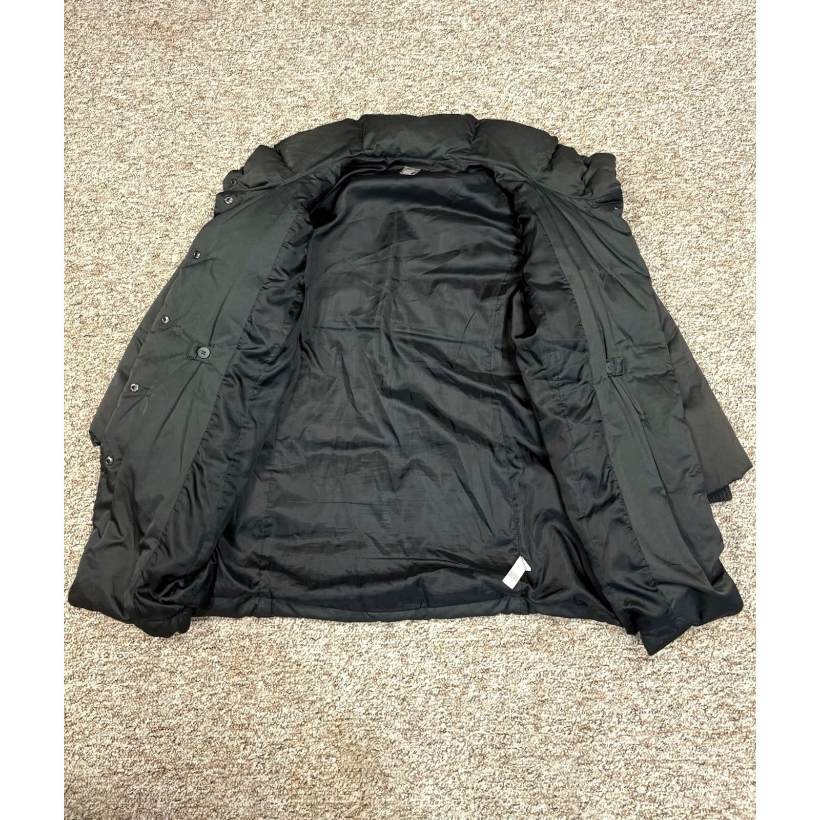J. Jill VINTAGE J Jill Down Jacket Womens Long Coat Quilted Puffer Snap Black M Medium Coat Womens Size M / US 6-8 / IT 42-44 - 3 Thumbnail