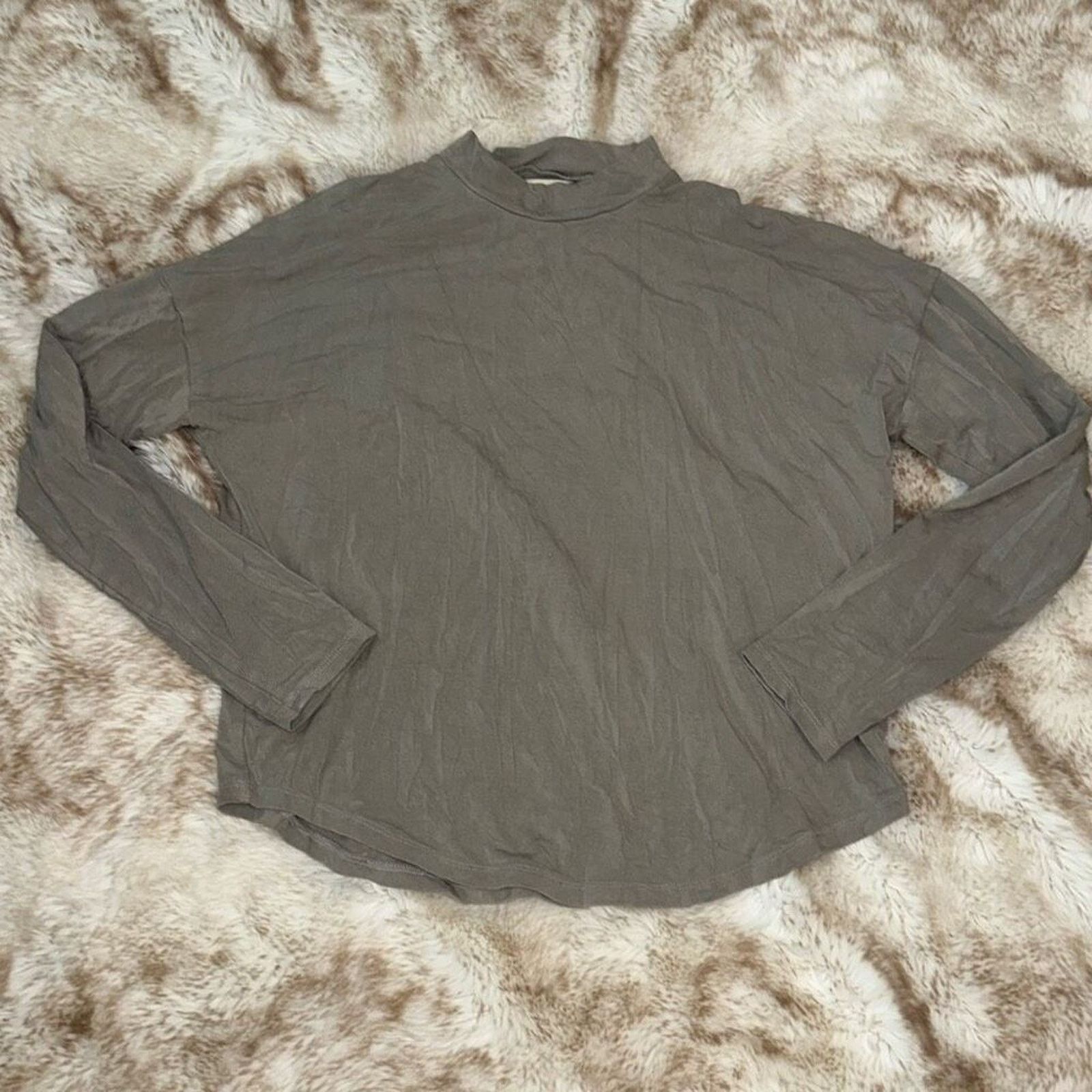 Madewell Madewell Long Sleeve Mock Neck Tatiana Top | Sz S Size S / US 4 / IT 40 - 2 Thumbnail