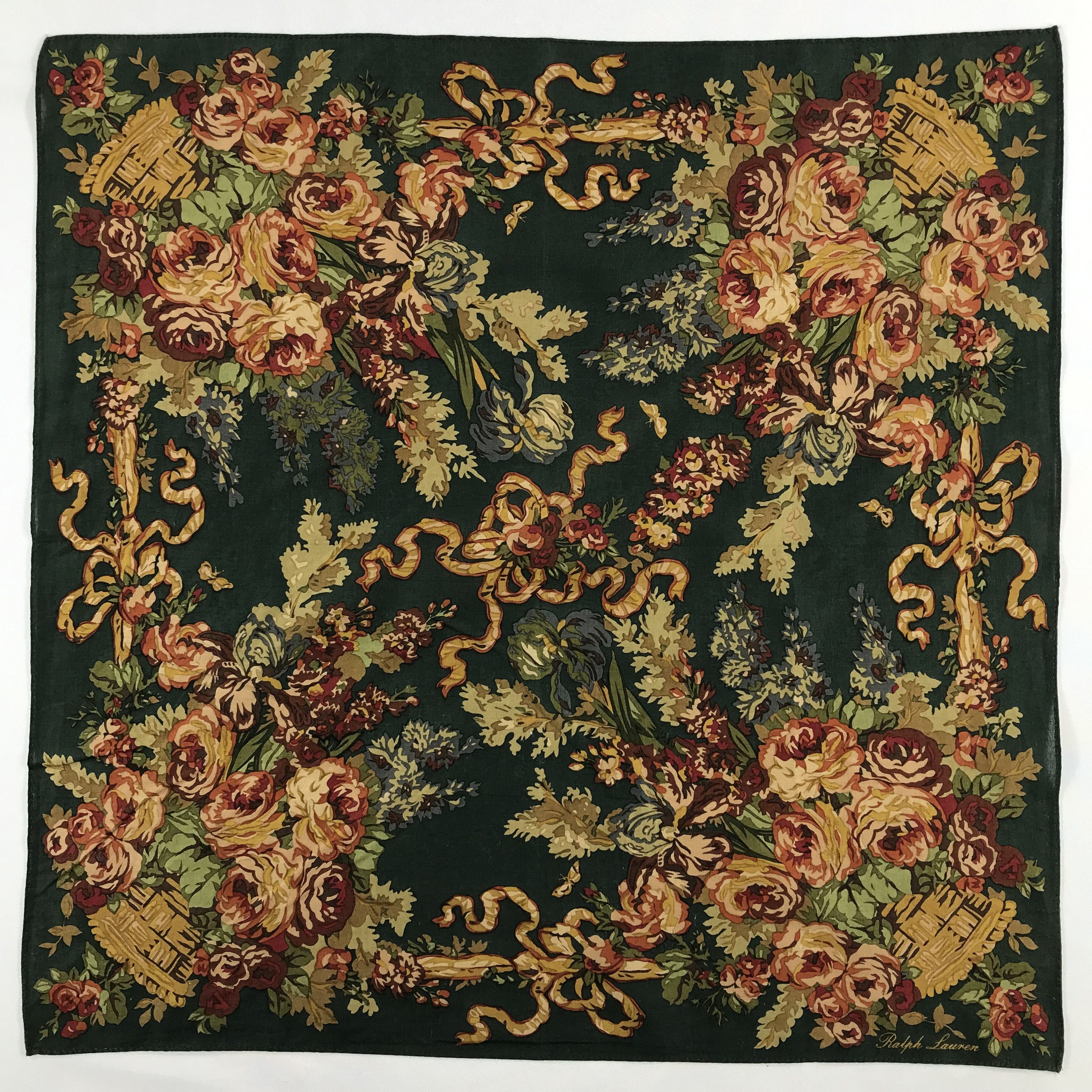 Ralph Lauren × Vintage Ralph Lauren Bandana / Handkerchief / Neckerchief - S2233 Size ONE SIZE - 1 Thumbnail