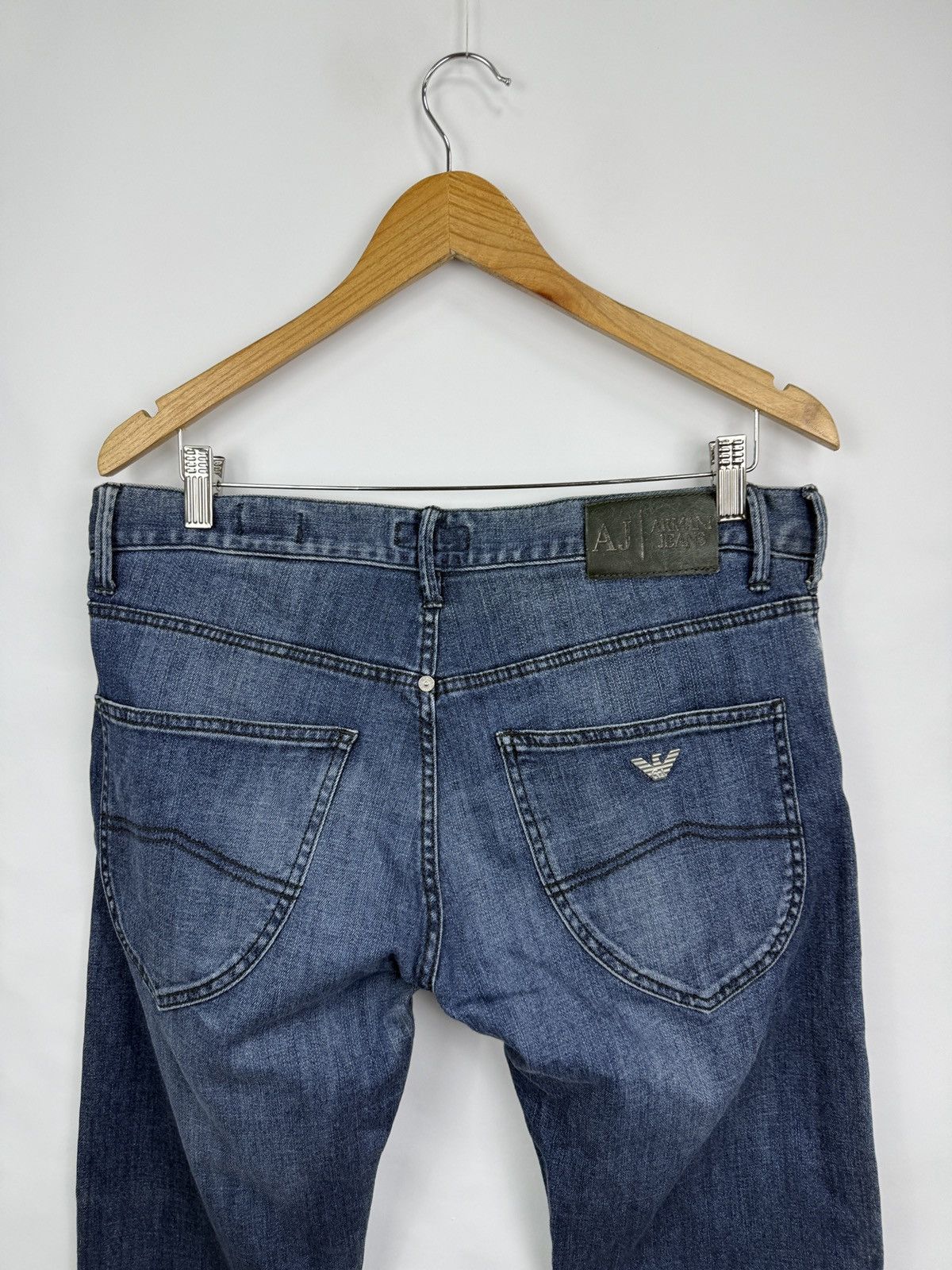 Armani 🇺🇸 Vintage 90s Armani Jeans J02 Extra Slim Fit Comfort Fabric Size US 34 / EU 50 - 10 Thumbnail