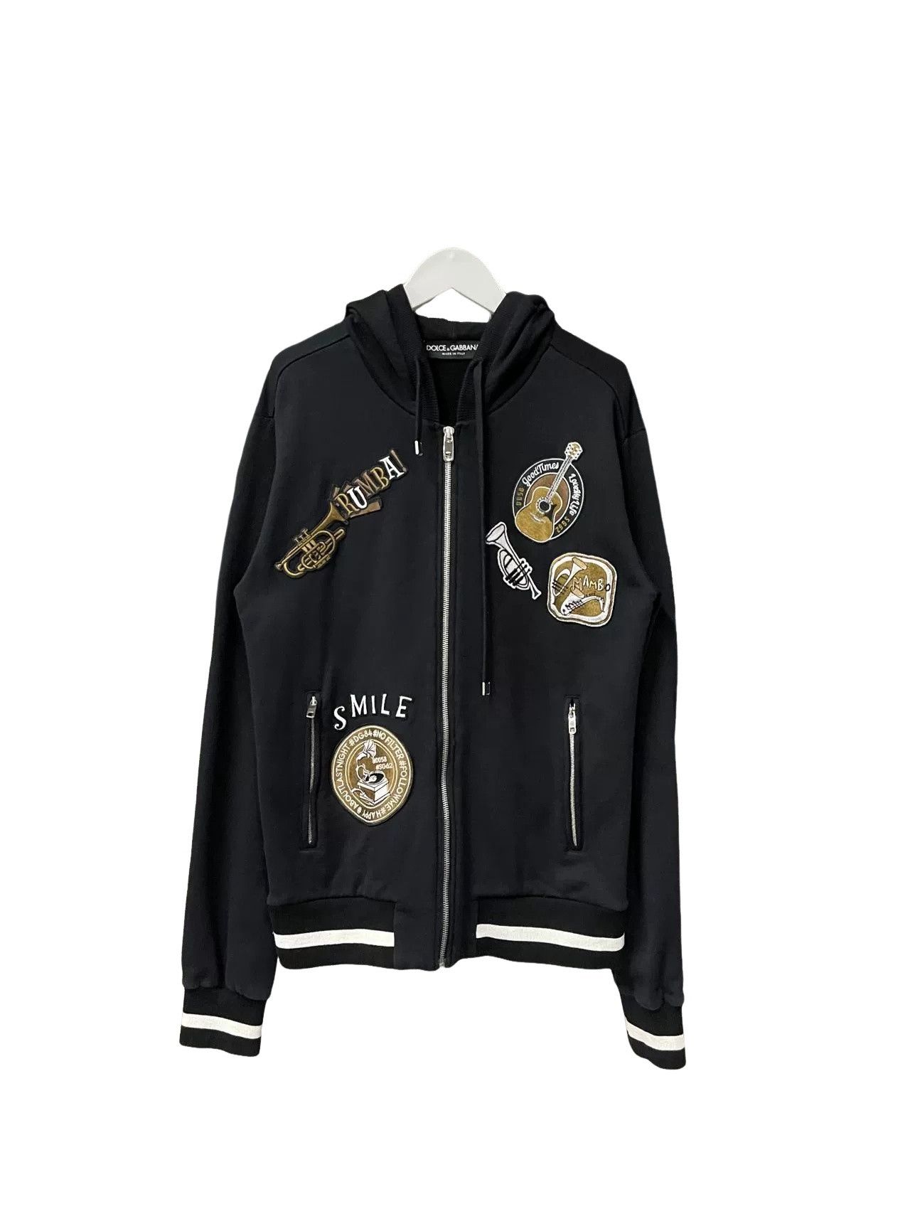 Dolce & Gabbana Dolce & Gabbana Patch Zip Hoodie Size S Size US S / EU 44-46 / 1 - 1 Thumbnail