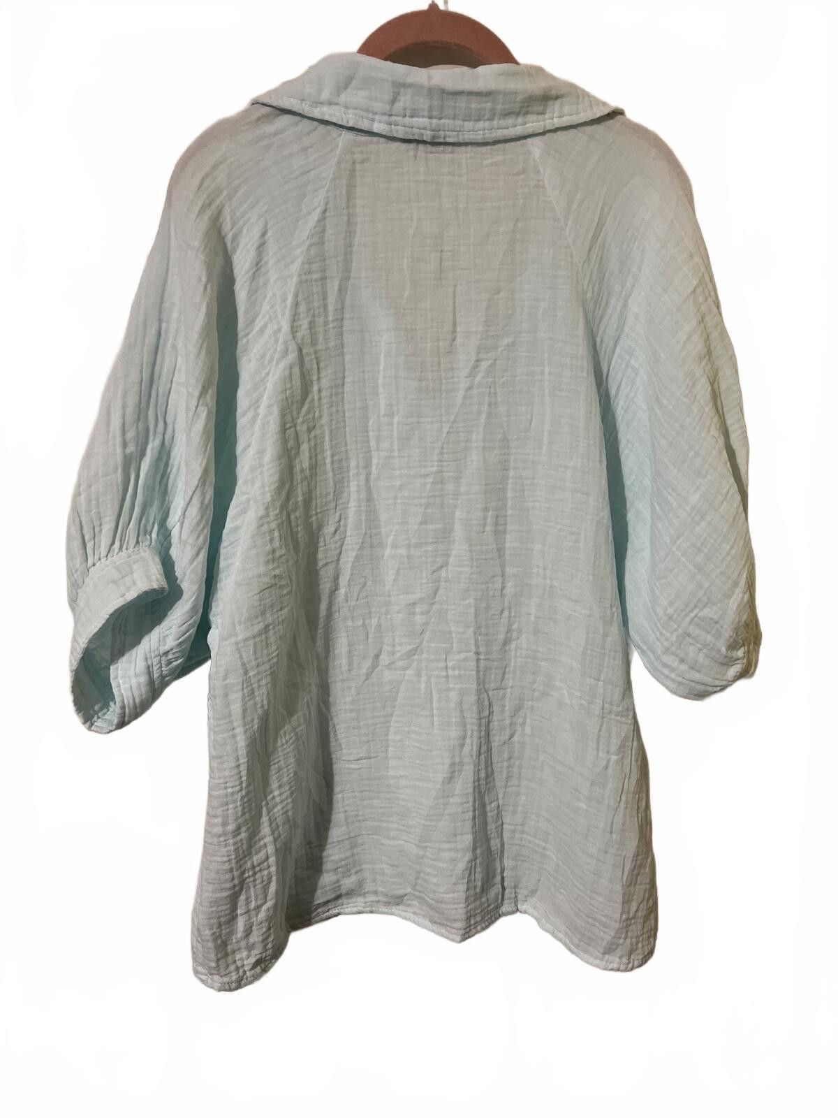 Other Stark X Gause Light Blue Casual Cotton Shirt 3/4 Sleeves M Size M / US 6-8 / IT 42-44 - 6 Thumbnail