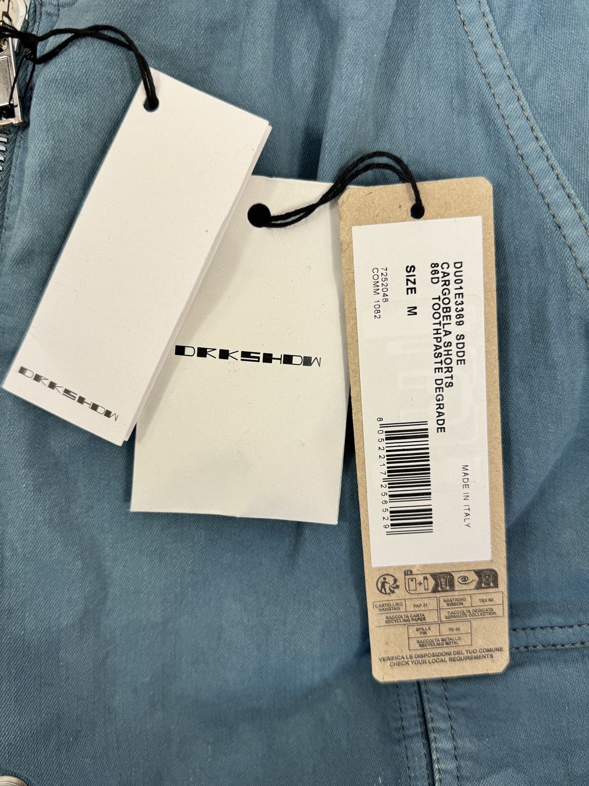 Rick Owens CARGOBELA THOOTHPASTE DEGRADE SHORTS Size US 32 / EU 48 - 4 Thumbnail