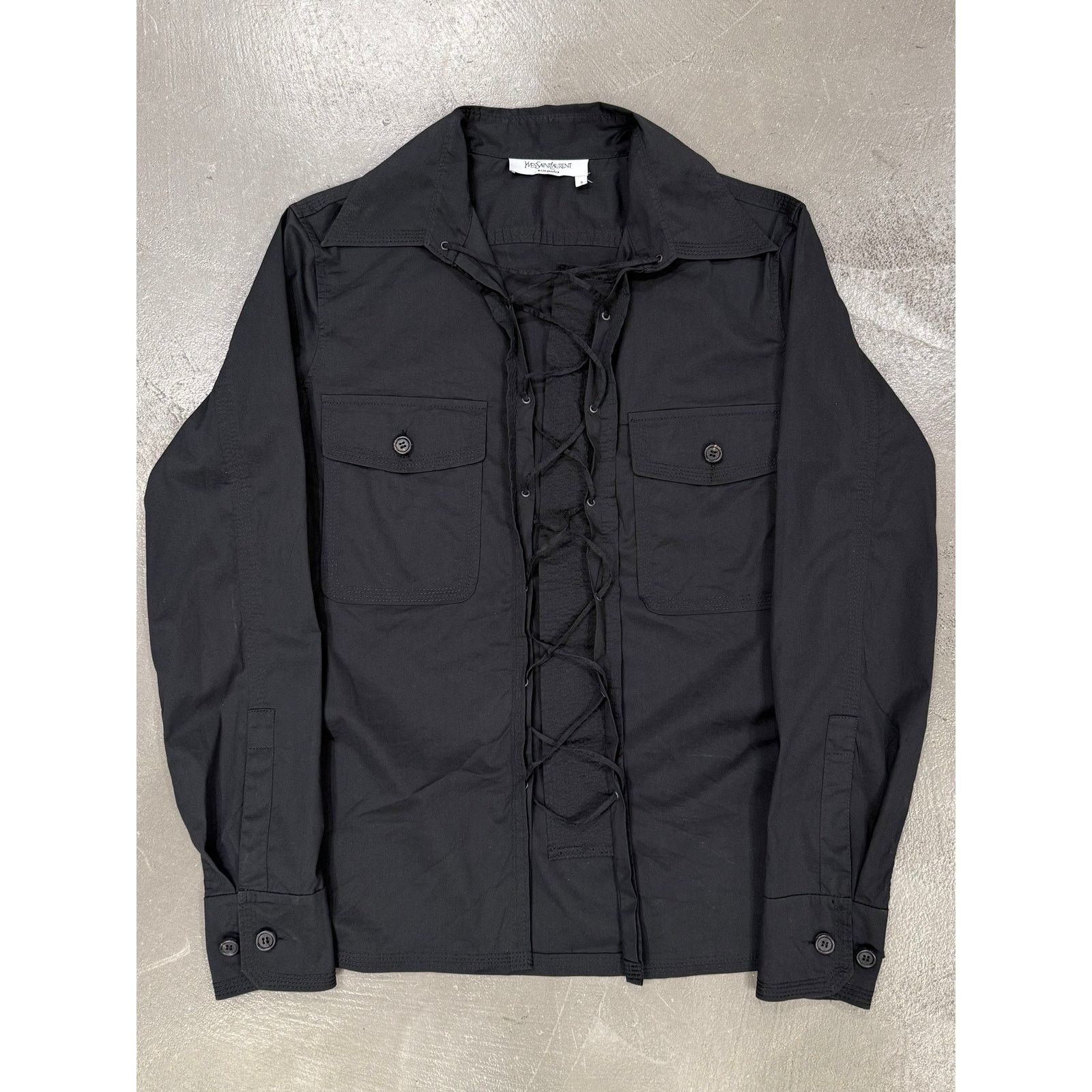 Yves Saint Laurent S/S2002 Yves Saint Laurent by Tom Ford safari lace-up shirt Size S / US 4 / IT 40 - 1 Thumbnail