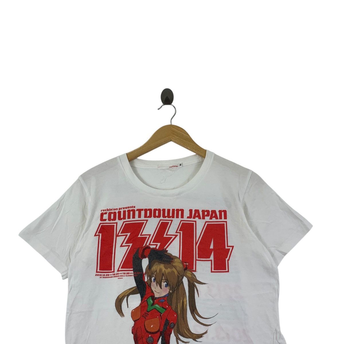 Vintage NEON GENESIS EVANGELION Asuka x Rockin On Japan Tee Shirt Size US M / EU 48-50 / 2 - 2 Thumbnail