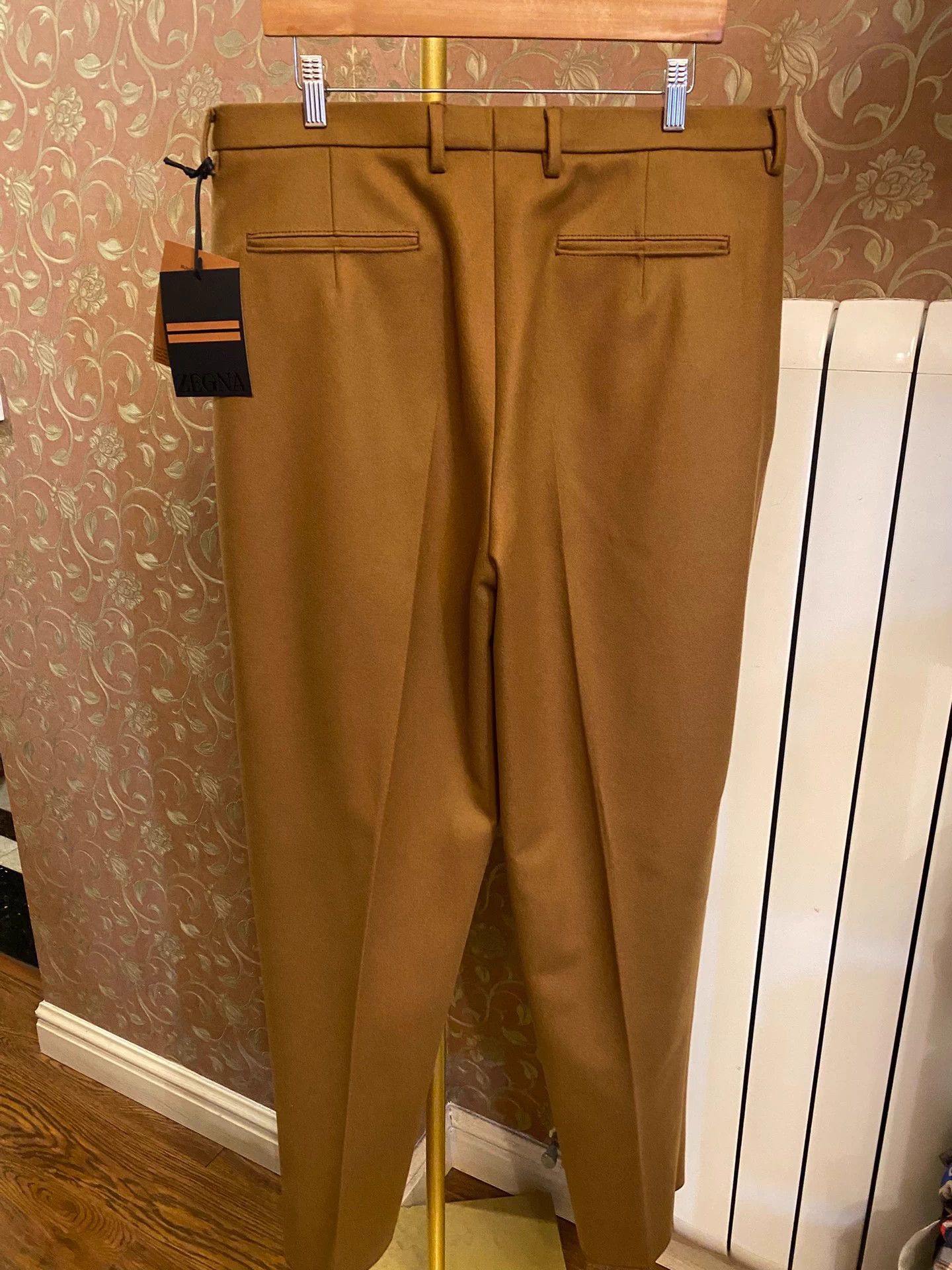 Ermenegildo Zegna ZEGNA Couture Runway Swiss Camel Wool Wide-Leg Pant Size US 36 / EU 52 - 5 Thumbnail