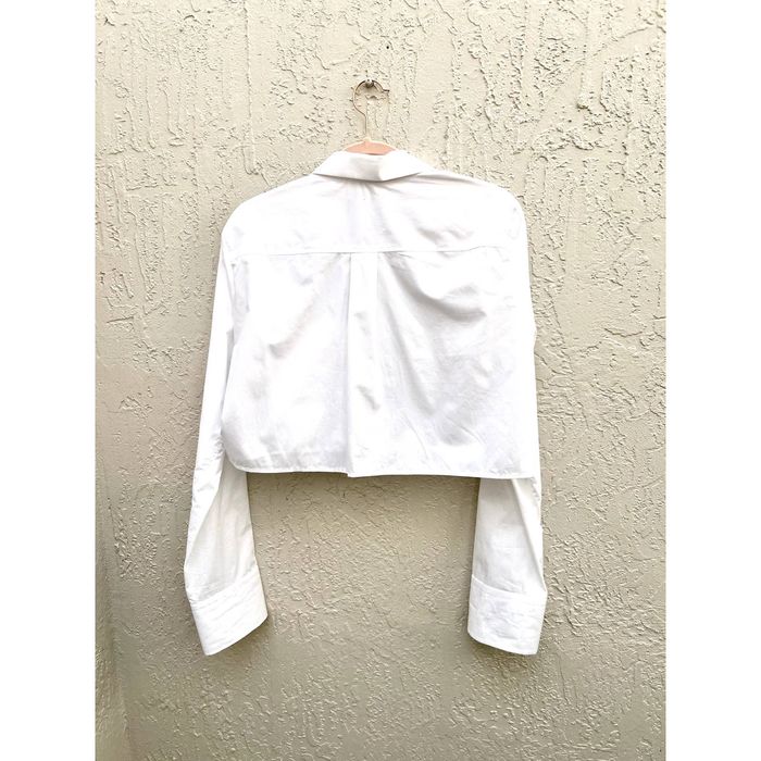 Zara Zara Crop Poplin ButtonUp Shirt White Womens Medium NEW Grailed