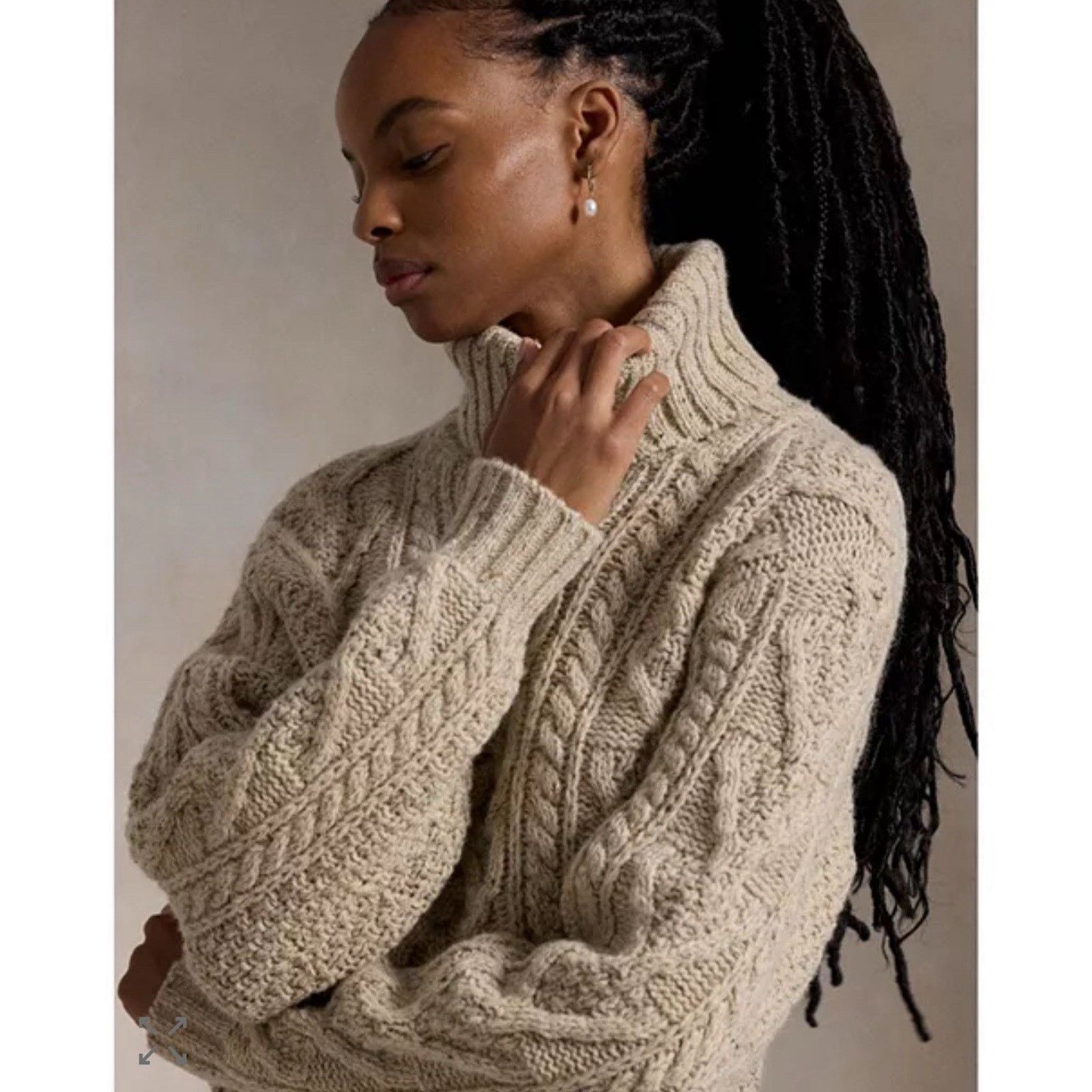 Ralph Lauren NWT Polo Ralph Lauren Women Aran Knit Merino Wool Turtleneck Size S / US 4 / IT 40 - 10 Thumbnail