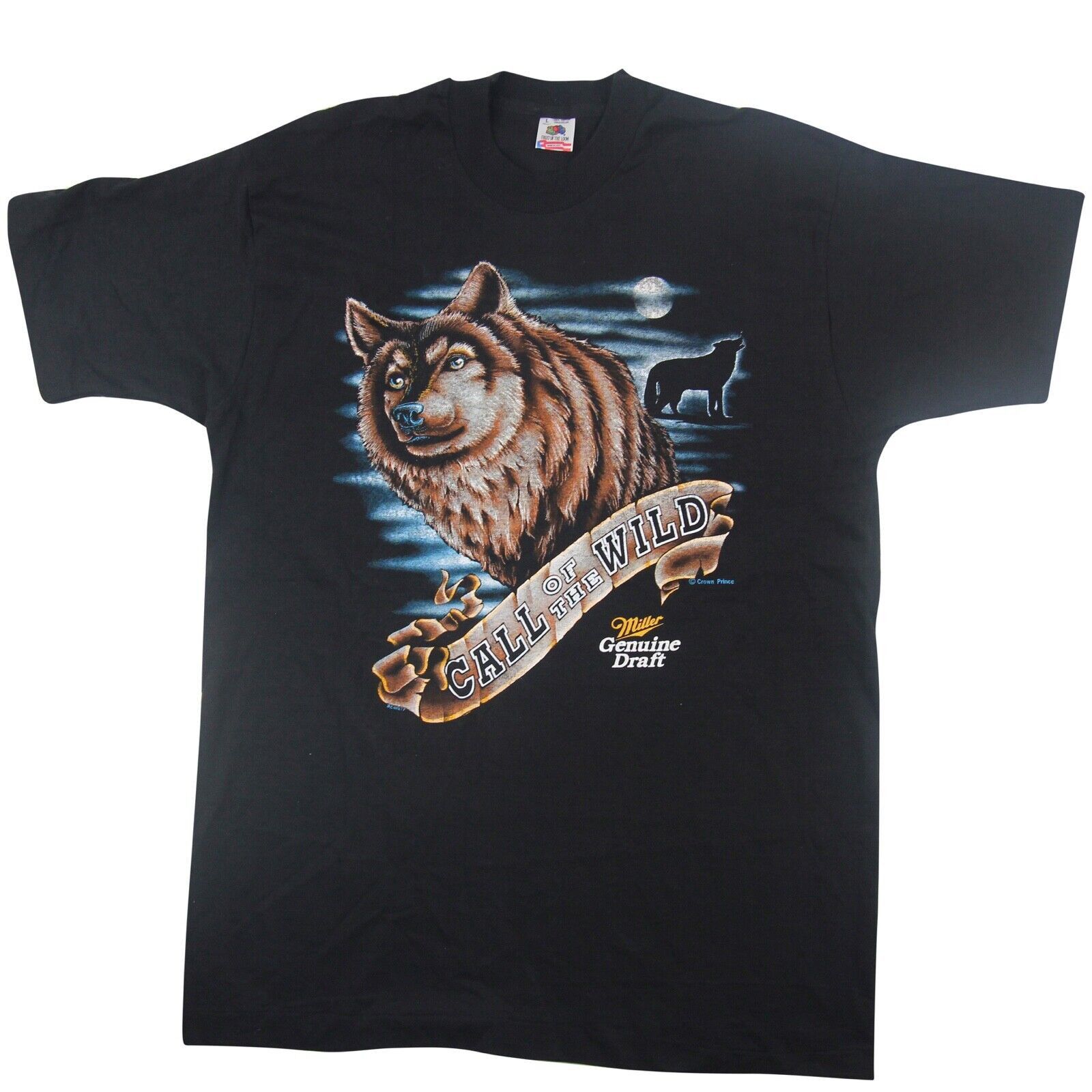 Vintage Vintage Miller Genuine Draft "Call of the Wild" Wolf T Shirt Size US L / EU 52-54 / 3 - 1 Thumbnail