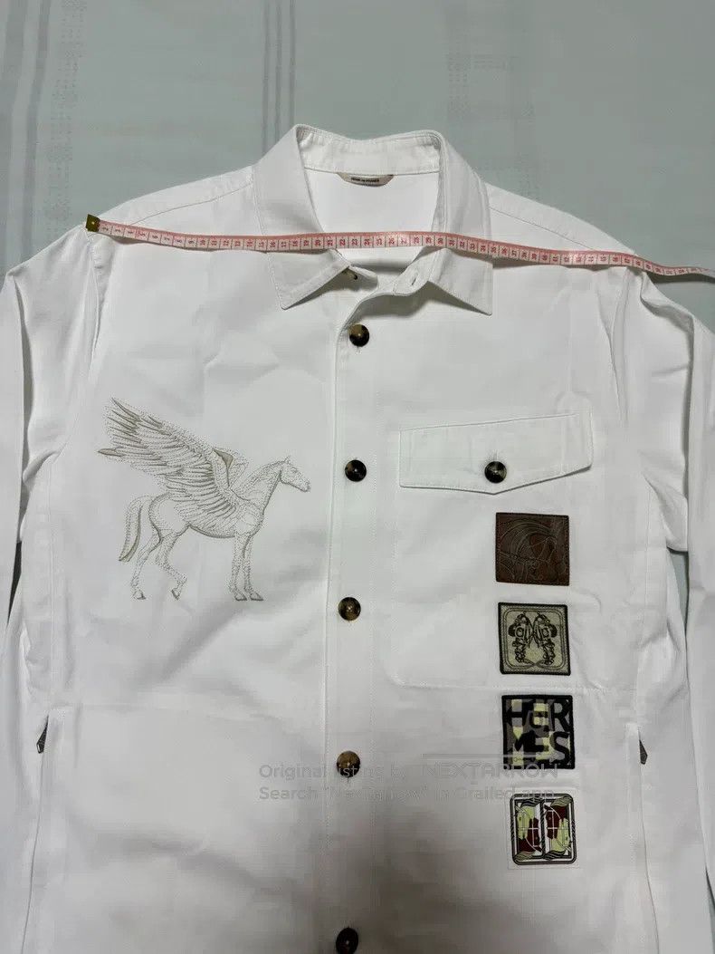 Hermes Hermes Embroidered Denim Jacket, Flying Spur Embroidery, B Size US M / EU 48-50 / 2 - 3 Thumbnail