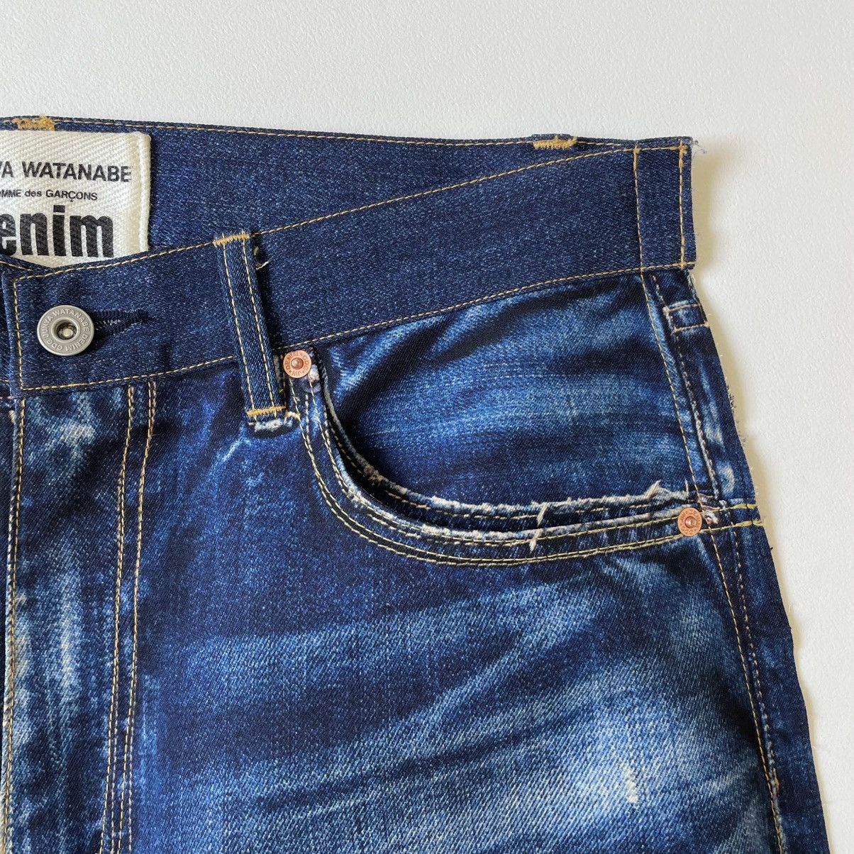 Junya Watanabe S/S ‘Trompe L'oeil’ Denim Printed Jeans Size US 30 / EU 46 - 8 Thumbnail
