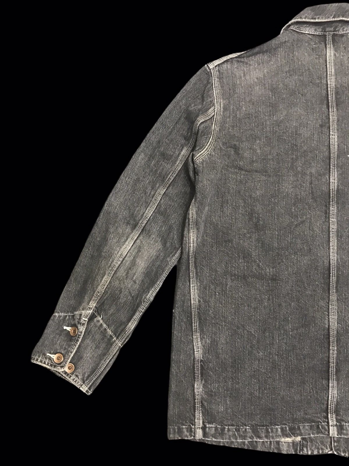 Edwin 💥ARCHIVAL💥VTG EDWIN BLACK WASH CHORE JACKET F361 Size US L / EU 52-54 / 3 - 12 Thumbnail