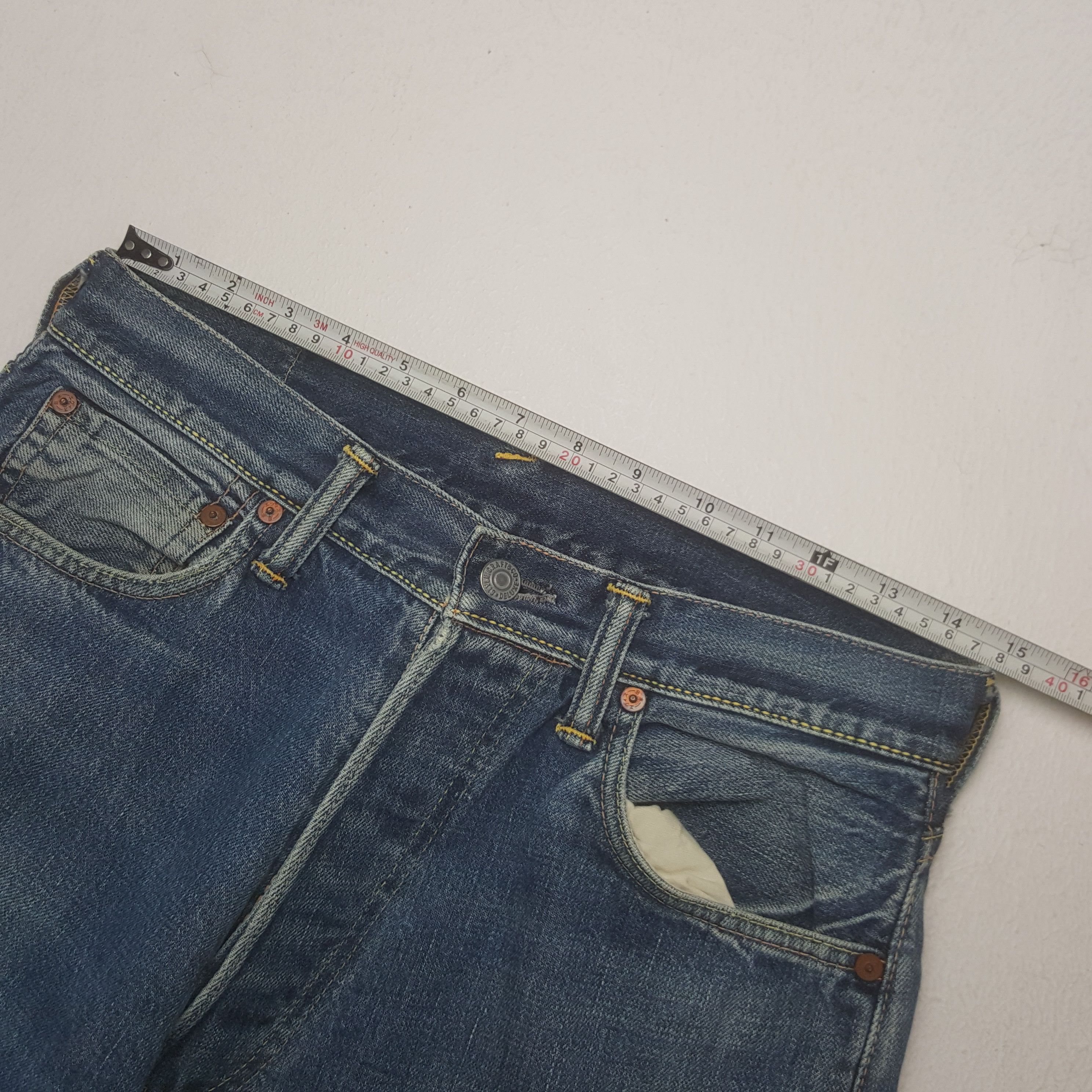 Evisu × Japanese Brand Vintage Evisu Selvedge Custom Daicock Red Art Denim Jeans Size US 29 - 7 Thumbnail