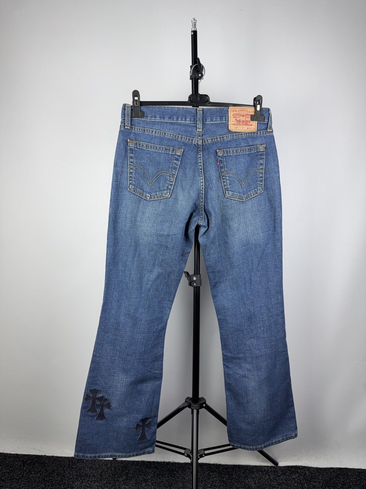 Hysteric Glamour × If Six Was Nine × Levi's 🔥Levi’s Flared Chrome Hearts Style Cross Denim jeans Size 30" / US 8 / IT 44 - 7 Thumbnail