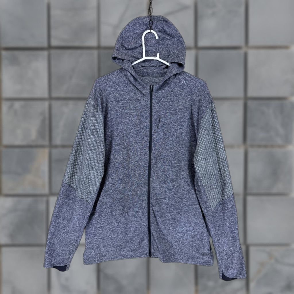 Lululemon Lululemon Mens XXL Full Zip Hooded Jacket Heathered Grey Athletic Performance Size US XXL / EU 58 / 5 - 1 Thumbnail