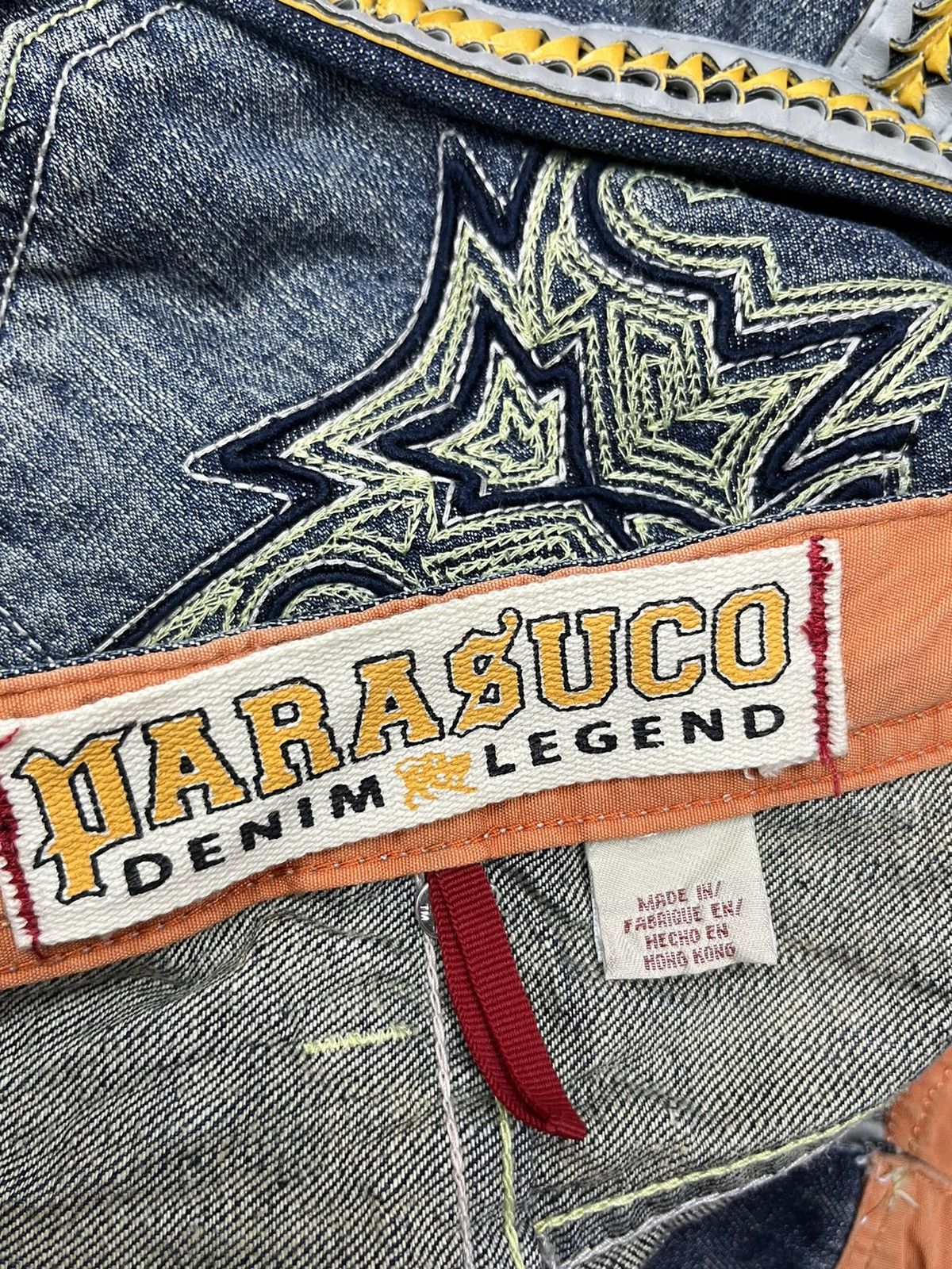 Parasuco PUNK FLARE🔥PARASUCO DENIM LEGEND Distressed Tribal Jeans💥 Size US 33 - 16 Thumbnail
