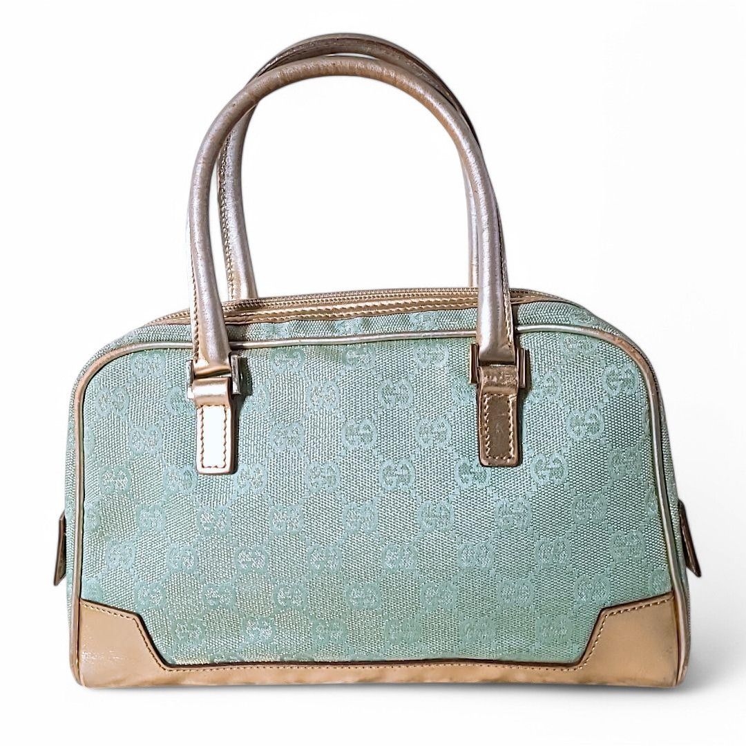 Gucci Gucci - Turqoise Mini Handbag GG Monogram Vintage Size ONE SIZE - 3 Thumbnail