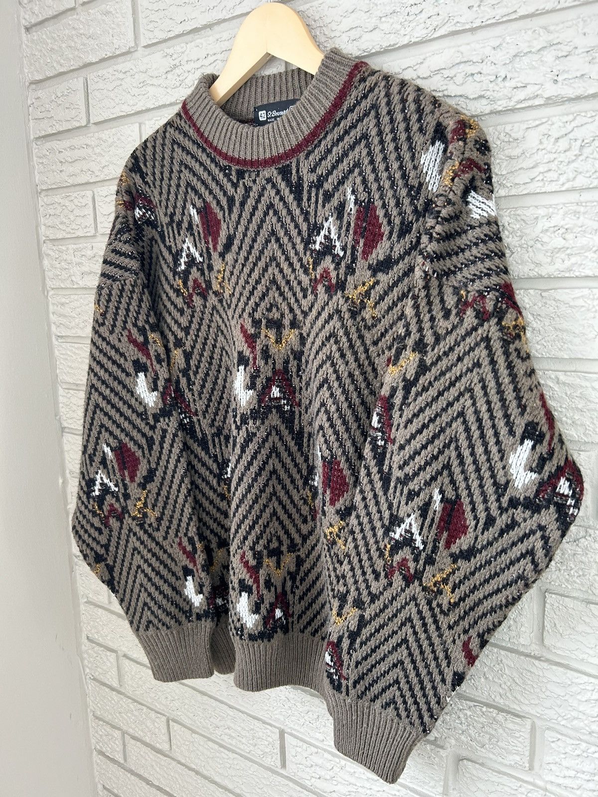 Vintage Vintage 90s Italian Brown Wool Knit Size US M / EU 48-50 / 2 - 3 Thumbnail