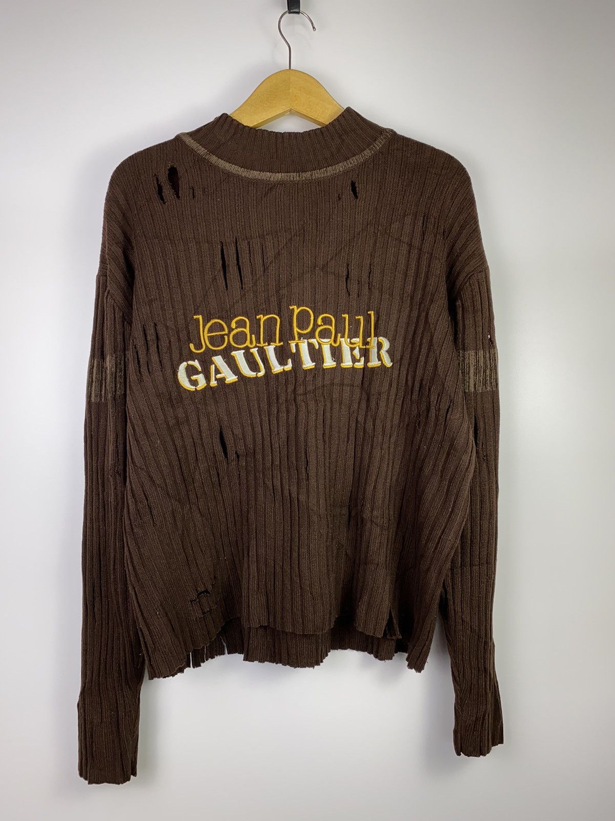 Japanese Brand distressed knitted jpg custom embroidery grunge style Size US M / EU 48-50 / 2 - 1 Thumbnail