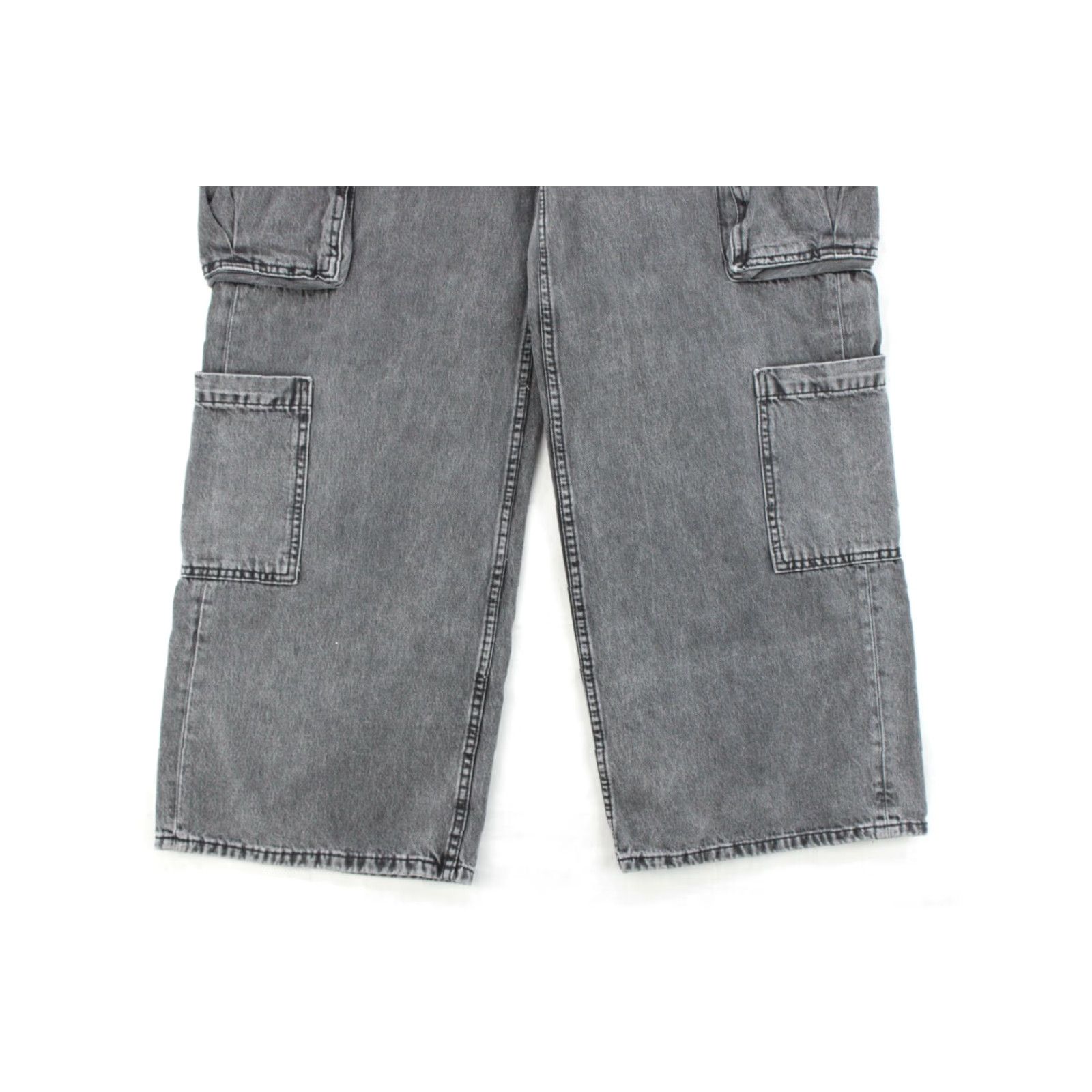 Old Navy VINTAGE Old Navy Jeans Women Baggy Wide Leg 11" Cargo Denim Blue Size 6 30" Inseam 90s Bohemian Grunge School Womens Size 28" / US 6 / IT 42 - 3 Thumbnail