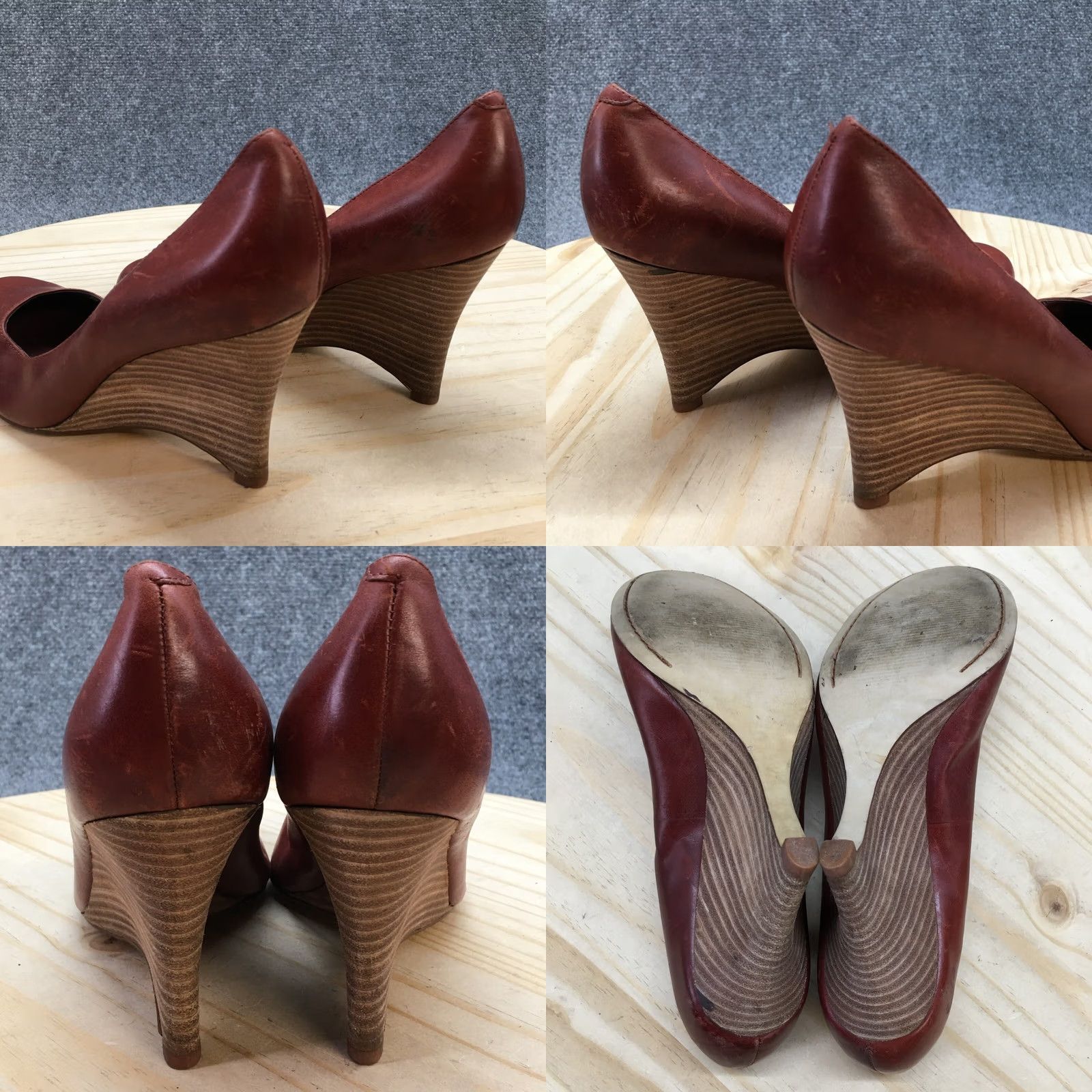 Steve Madden Steve Madden Heels Womens 8.5 M Sorge Pump Wedge Brown Leather Round Toe Casual Shoes Size US 9 / IT 39 - 8 Thumbnail